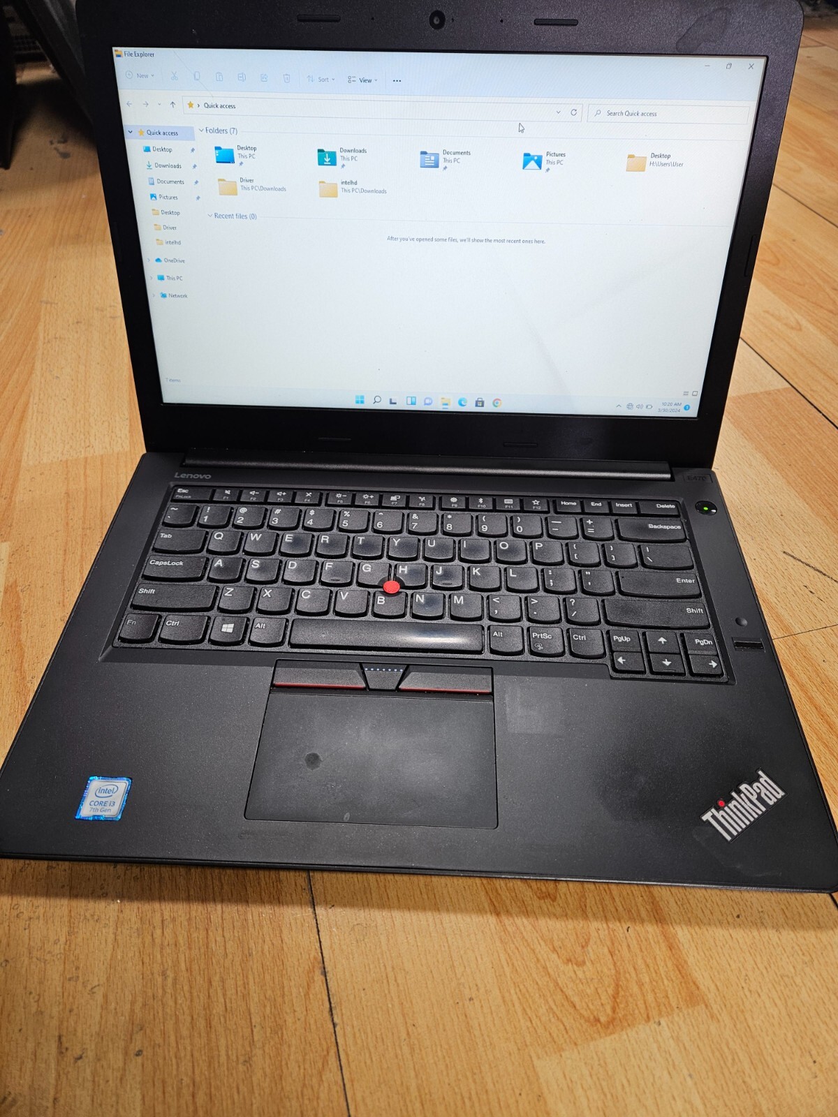 Lenovo ThinkPad E470 Laptop PC Computer 14” Core i3 8GB RAM 500GB Windows 11