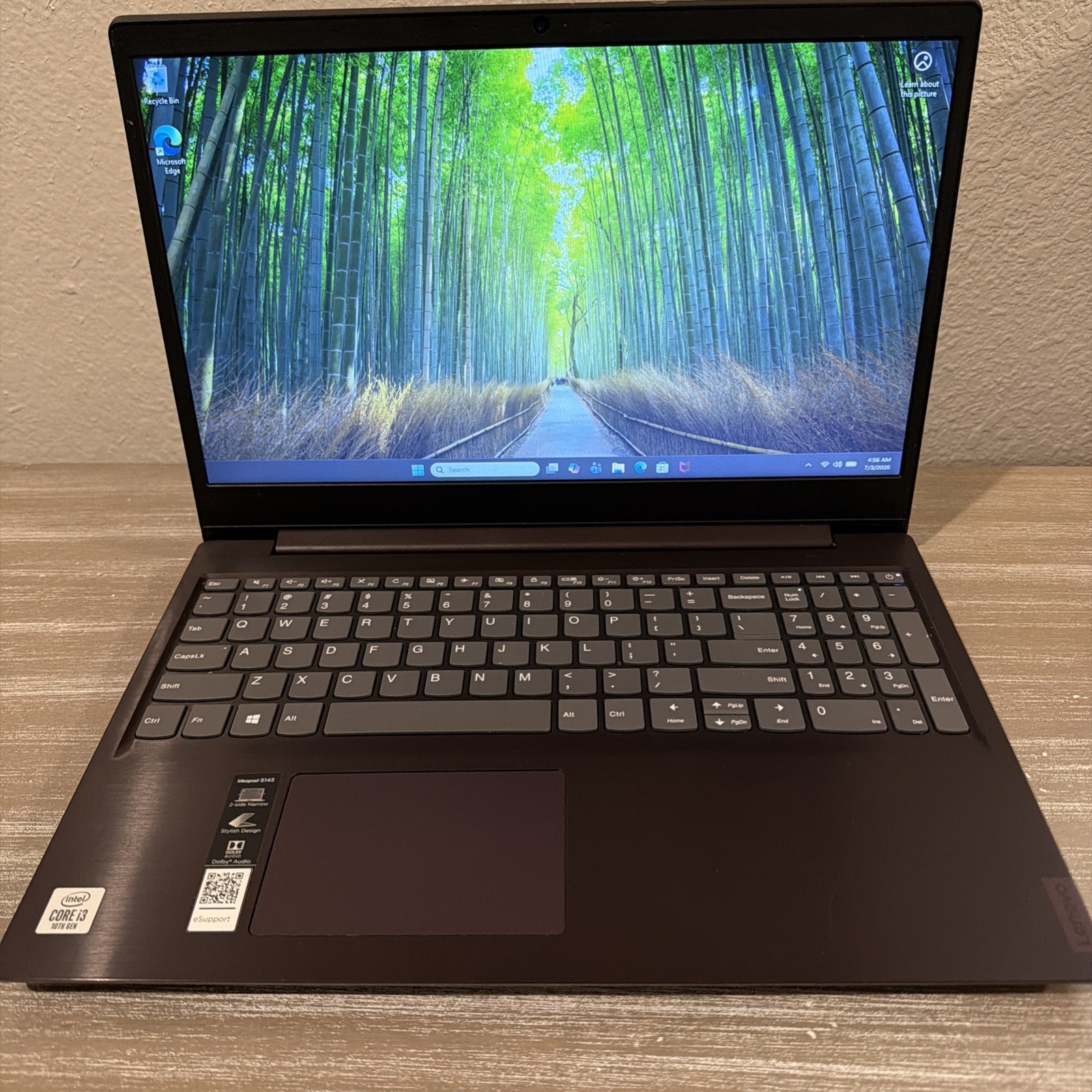 Lenovo IdeaPad S145-15IWL 15.6″ I3-1005Gi 1.2GHz 4GB RAM 128GB SSD Window 11