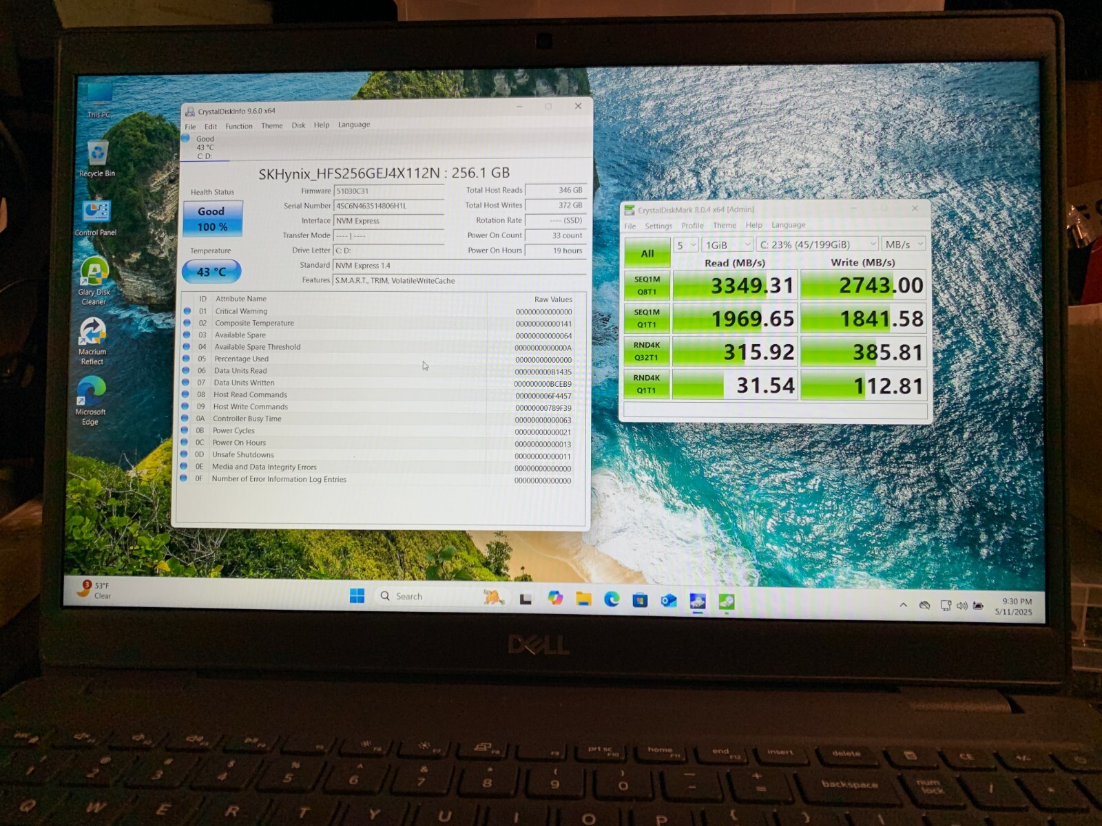 Dell Latitude 3510 i5-10210u, 12GB-256GB M2 NVMe SSD Windows 11 Pro # 9YY1G63