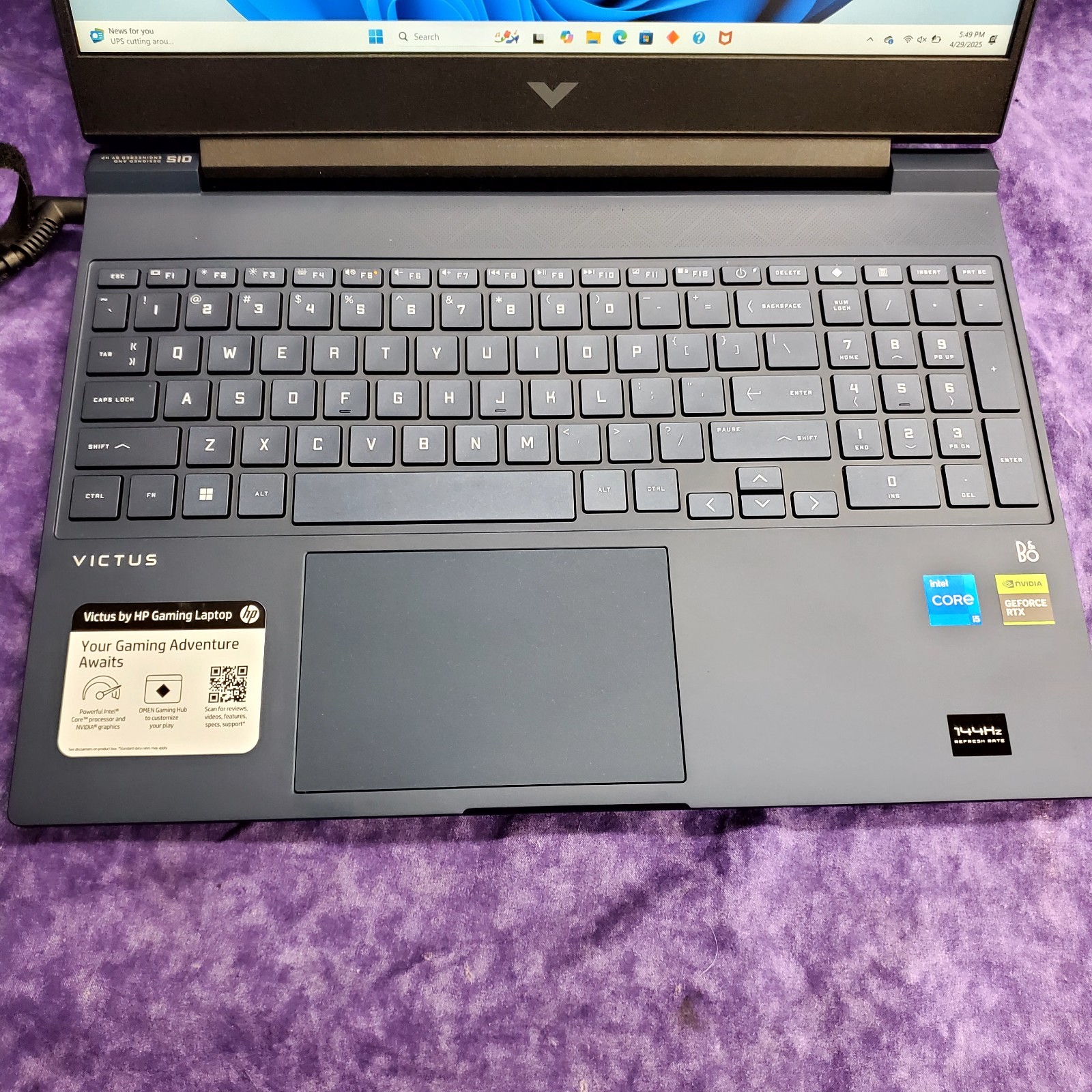💥OPEN BOX💥HP VICTUS GAMING LAPTOP 15-FA0031DX 15.6″ 12TH GEN INTEL I5 2 GHZ