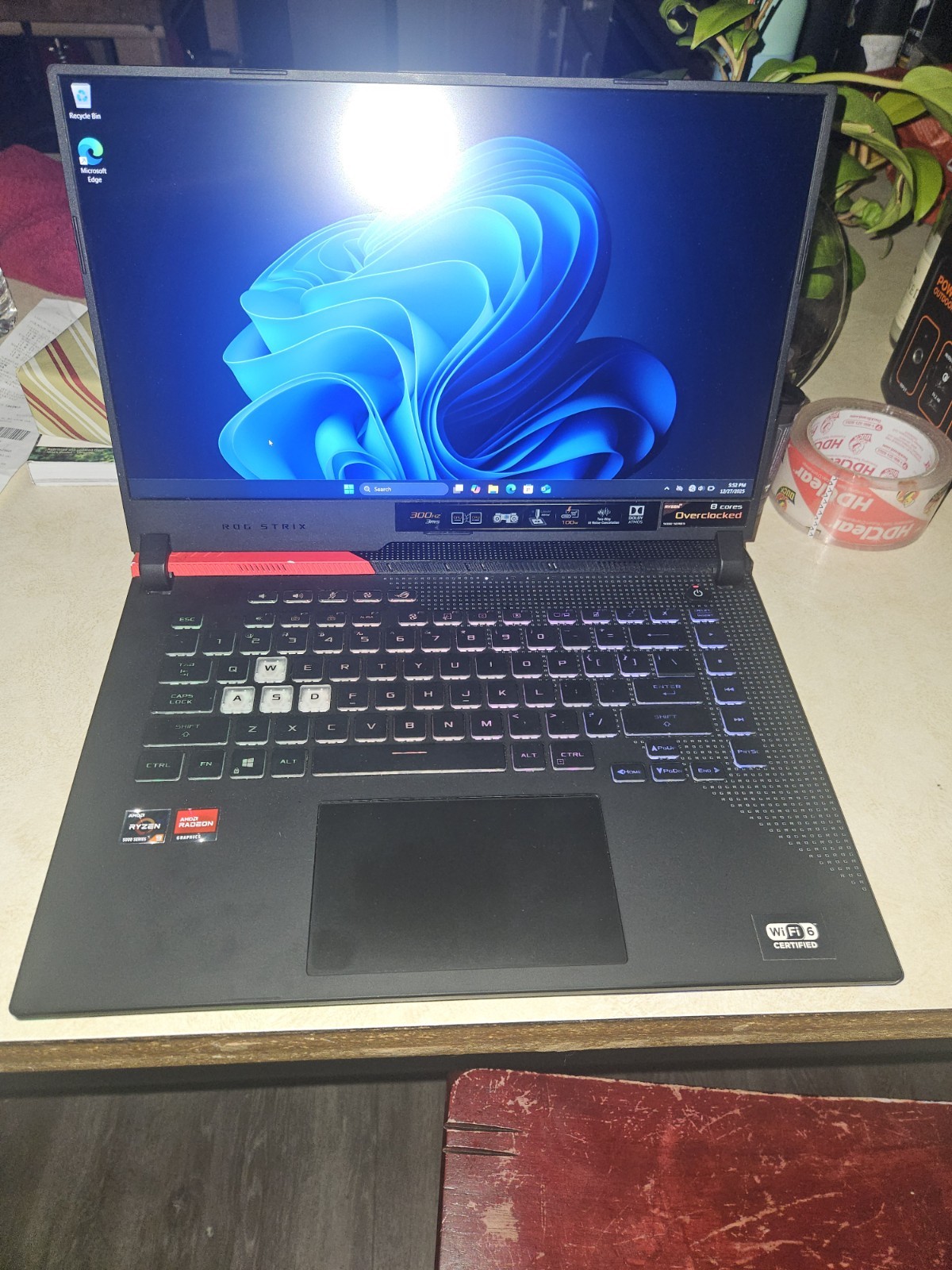 Asus ROG Strix G513QY Ryzen 9 5000 Series, 4.80GHz, 16GB) Gaming
