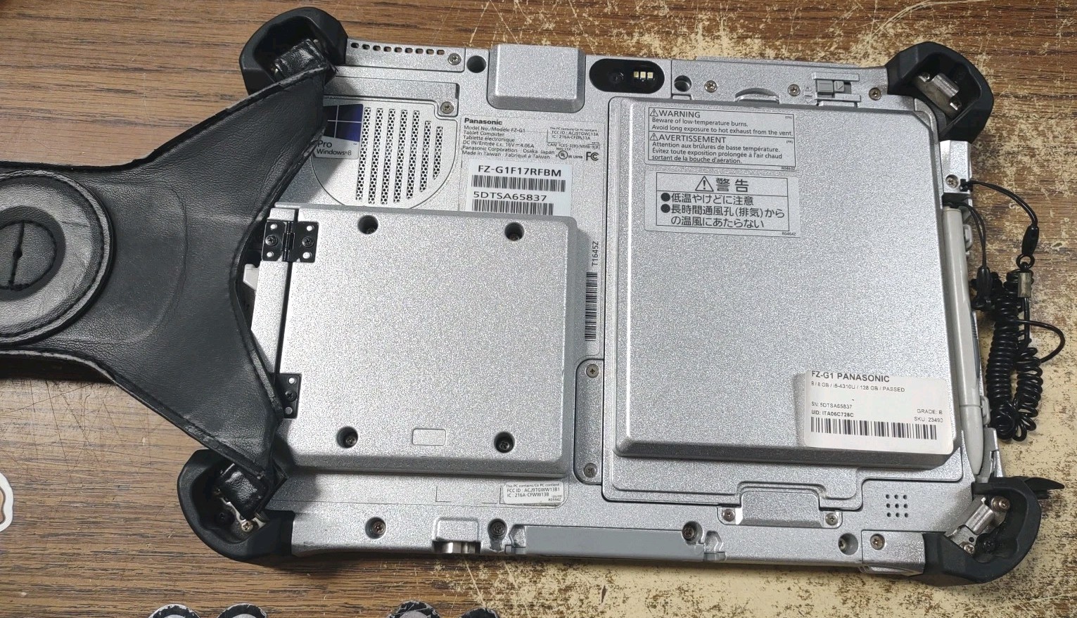 Panasonic Toughpad FZ-G1 Rugged Tablet W/ i5-4310U, 8GB,128GB, STYLUS.
