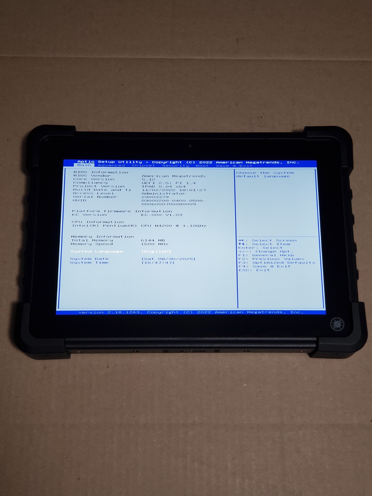 Faytech 10.1″ Industrial Tablet Intel N4200 6GB RAM DDR3 128GB IP65 1920x1200P