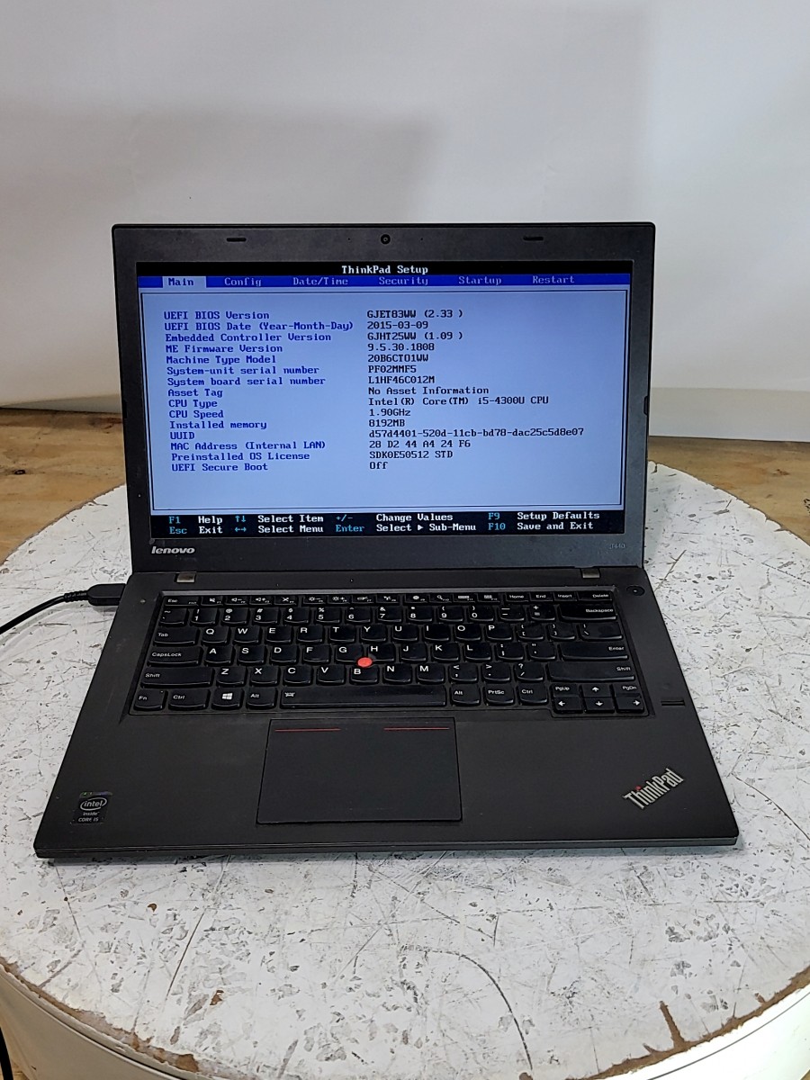 LENOVO ThinkPad T440 20B6CTO1WW Laptop Intel I5-4300U 8GB SEE NOTES