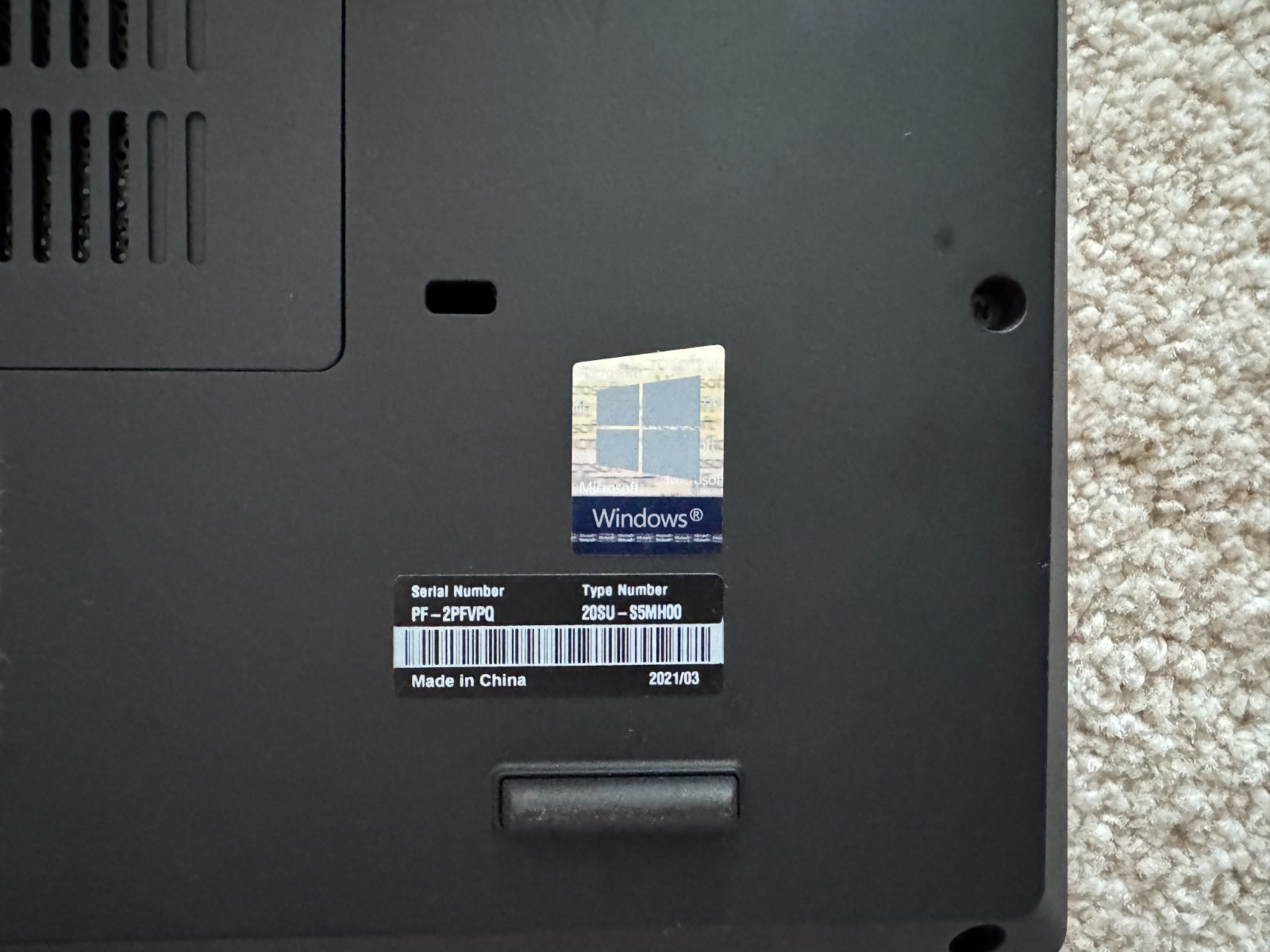 Lenovo ThinkPad P15 Gen 1 i7-10750H 32GB T1000 4K Touch 1.25TB W11 Pro w/Charger