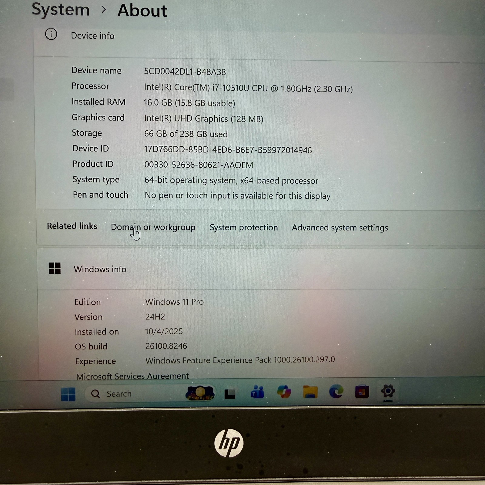 HP ProBook 430 G7 13.3″ Laptop i7-10510U 1.80GHz 16GB RAM 256GB SSD Win 11 Pro