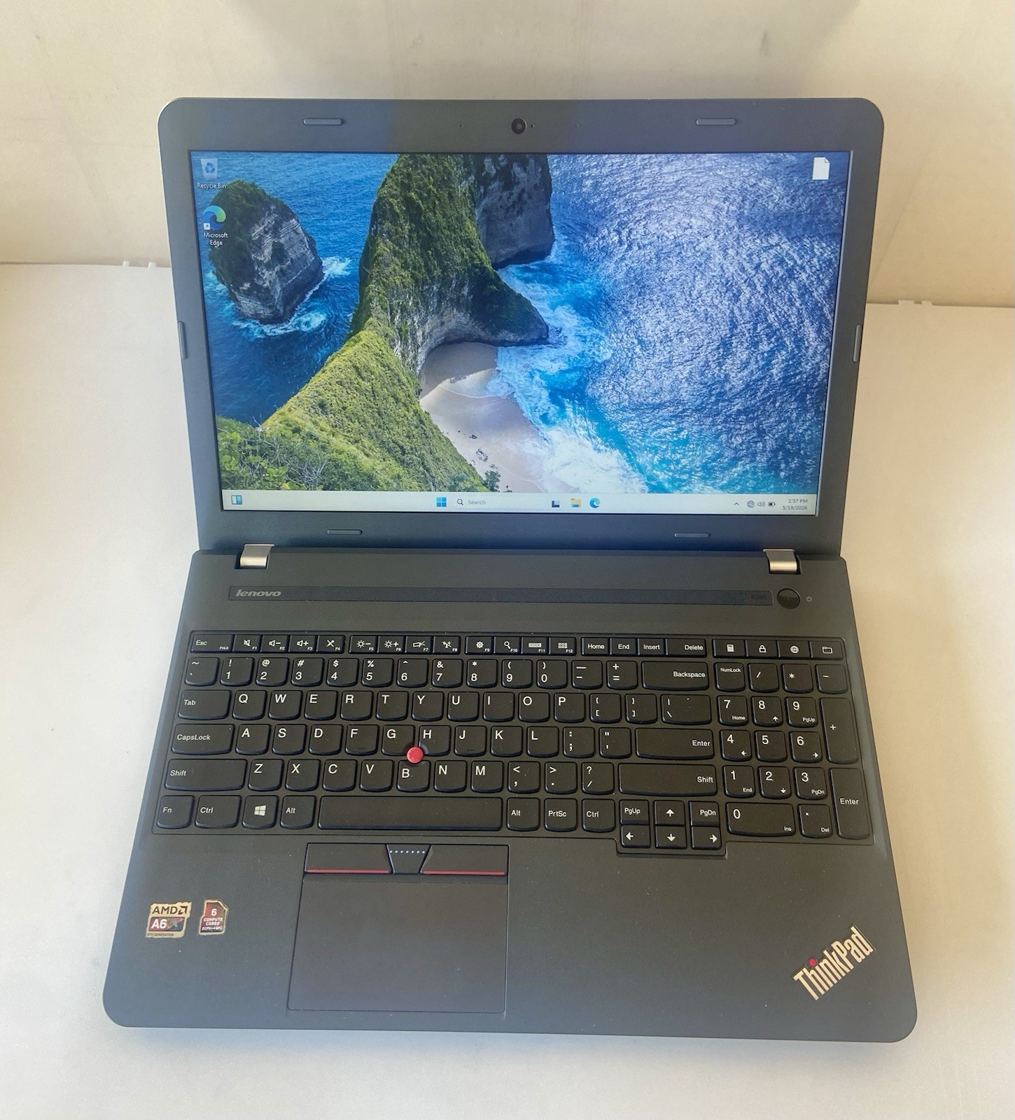 LENOVO ThinkPad E565 Laptop AMD A6-8500P RADEON R5 4GB RAM 500GB Hard Drive