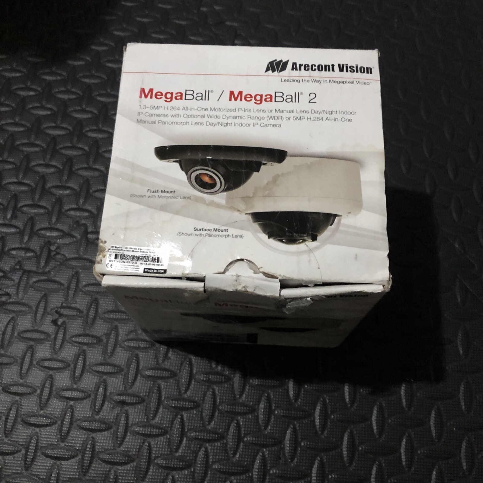 Arecont Vision WDR 1.3 MP MegaBall In-Ceiling Surface Mount AV1145DN-3310-D