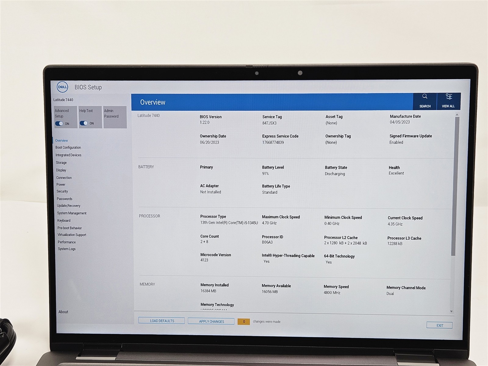 Dell 14″ Latitude 7440 i5-1345U 16GB RAM 256GB SSD Fingerprint Reader Grade A