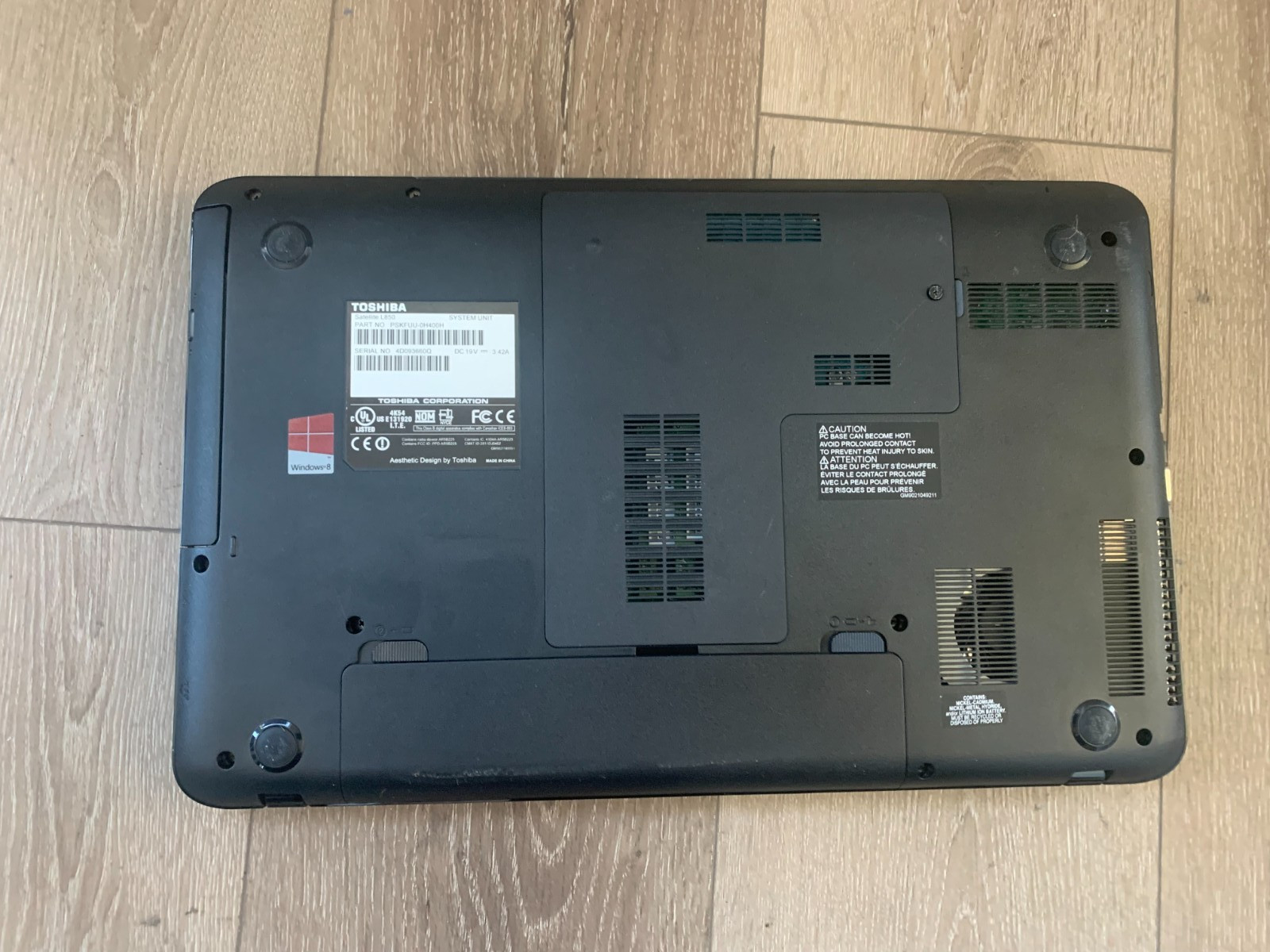 Toshiba Satellite L850 Intel Core i3-2348M 2.30GHz 8GB RAM 320GB HDD Win 10