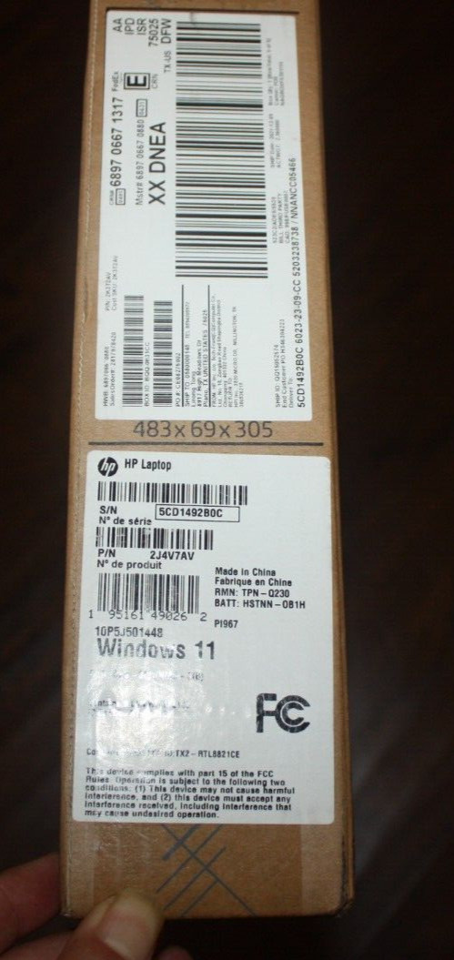 New HP 15z-ef2000 15.6″ FHD Laptop AMD Ryzen 5-5500U 8GB 256GB Win 11 Home