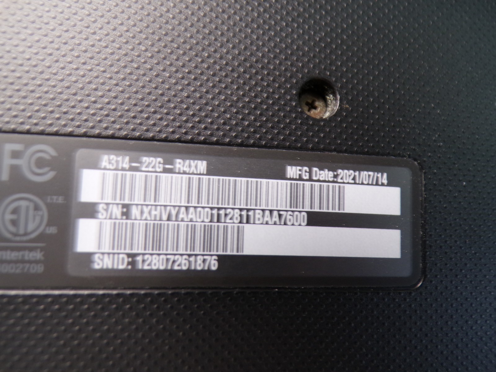 Acer Aspire A314-22g-R4XM Ryzen 3 3250u 8GB 14″ FHD Laptop #57891