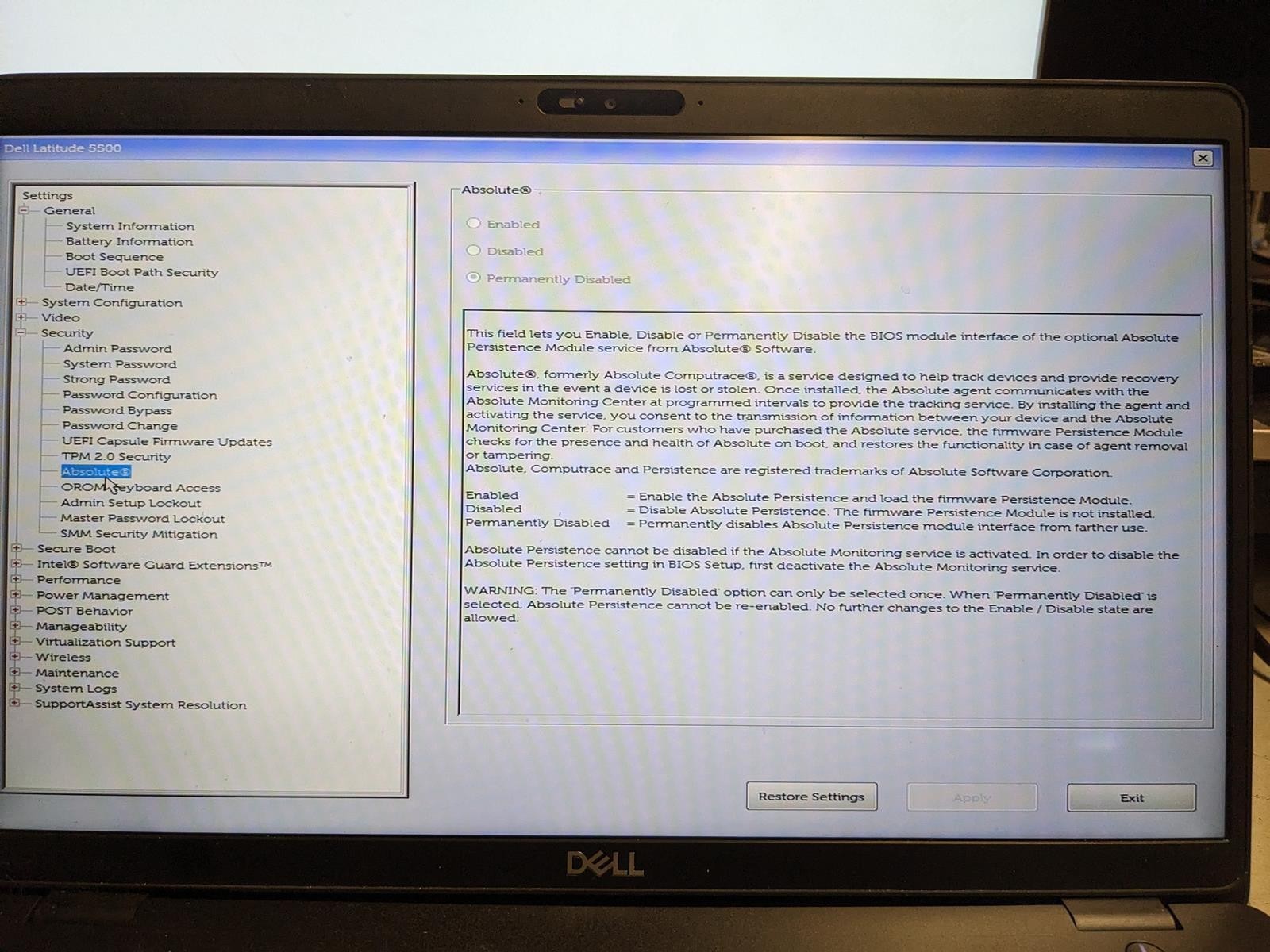 DELL LATITUDE 5500 i5-8365U @ 1.60GHz, 16GB RAM, NO HDD/OS – (FOR PARTS)