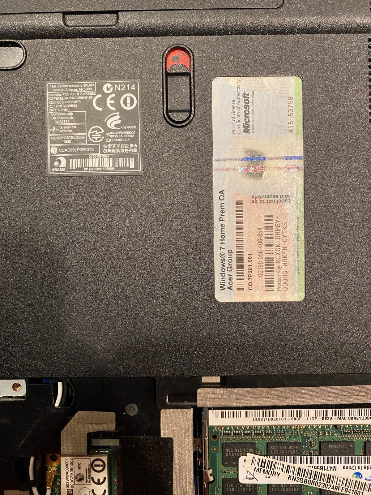 Gateway NEW95 Notebook AMD Vision Processor System Unit For Parts/Repair