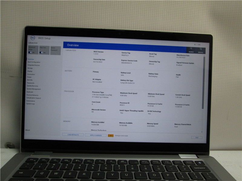 Dell Latitude 5320 Laptop i7-1185G7 16GB No SSD Win 11 COA Grade C
