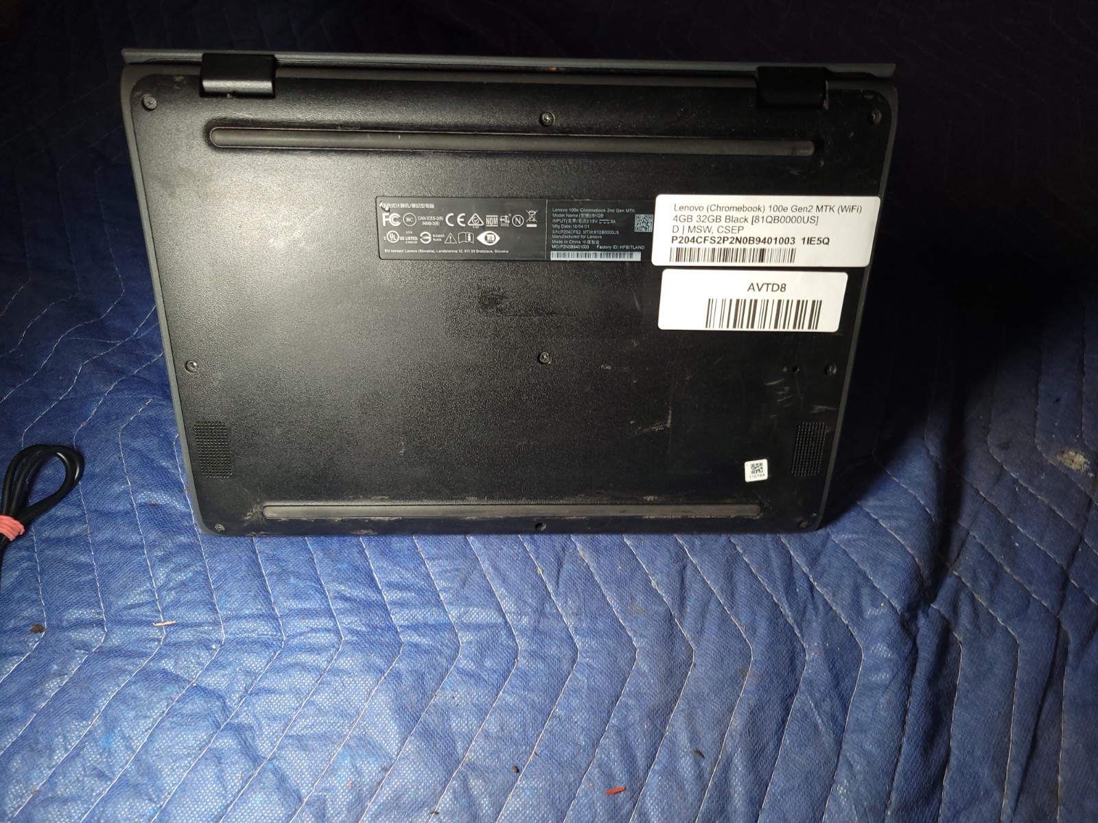 Lenovo 100e Chromebook 2nd Gen 11.6in MediaTek 4GB 32GB Chrome OS Black