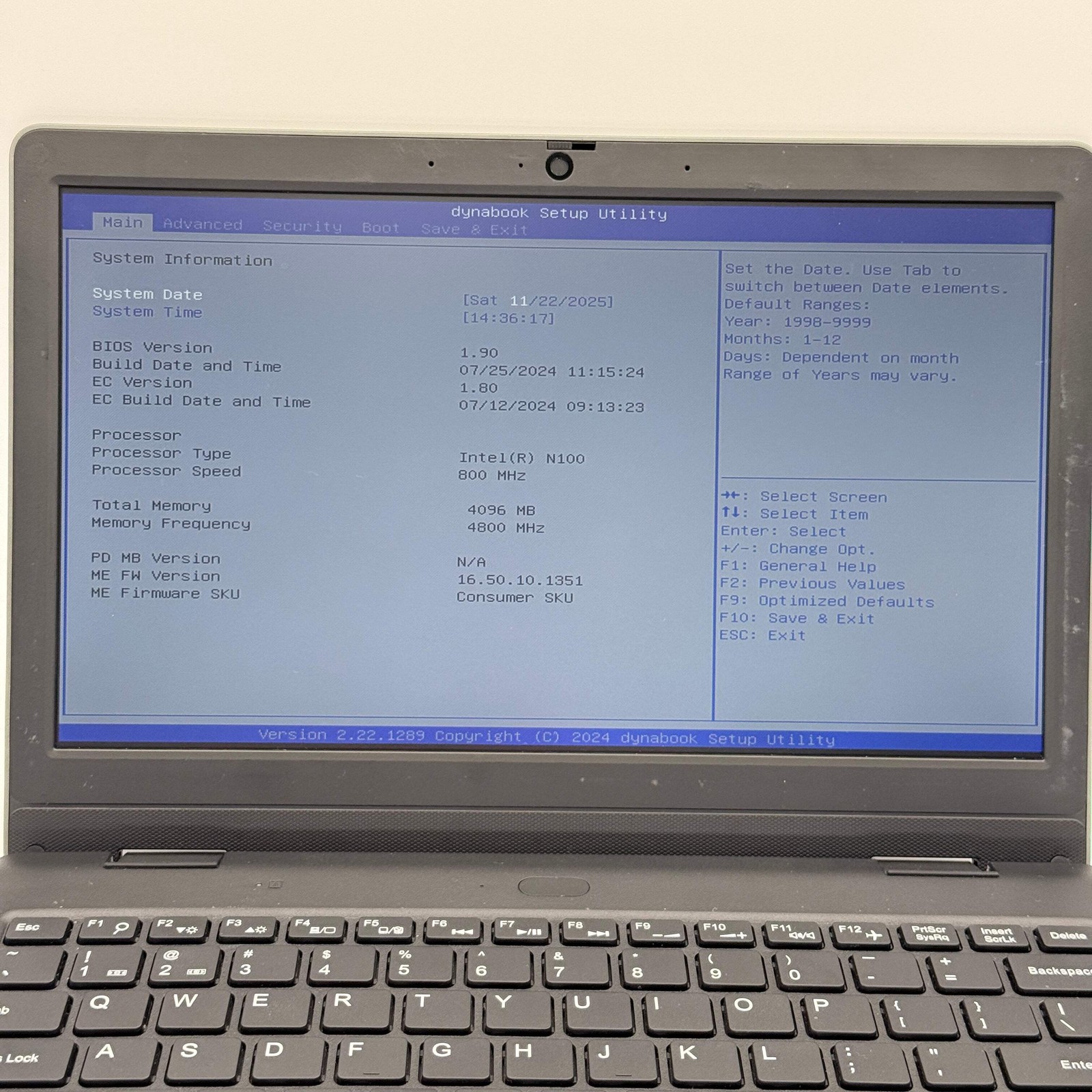 Dynabook E11-A 12″ Celeron N100 4GB RAM 128GB Black