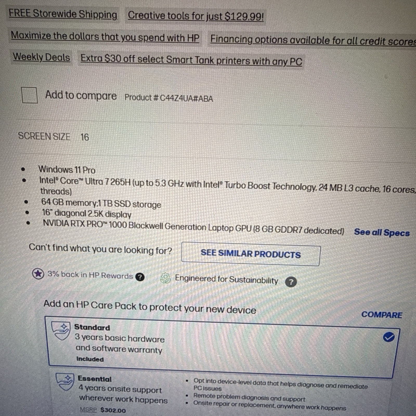 HP ZBook Studio G7 Mobile Workstation 15.6″, Intel Core Ultra 7 16 Threads