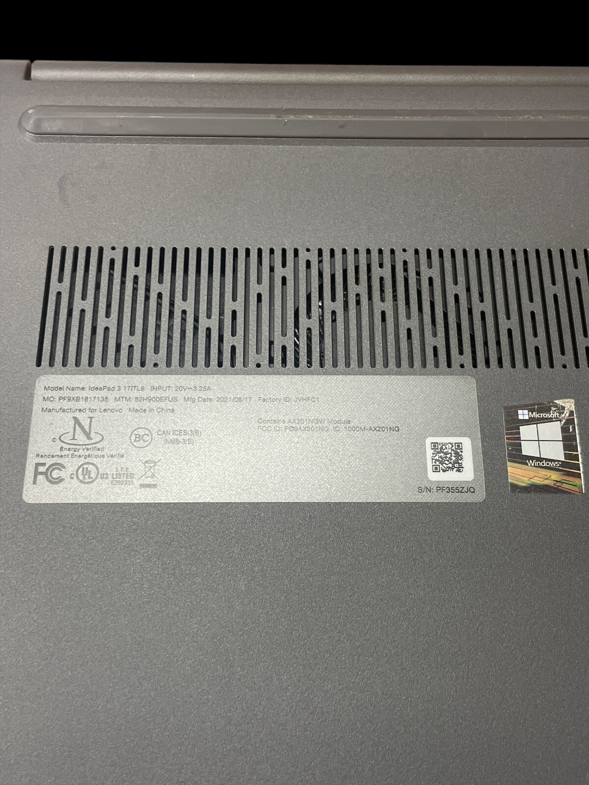 Lenovo IdeaPad i7 11th Generation 1165G7 2.8GHZ 36 GB RAM 64-bit Operating Sys.