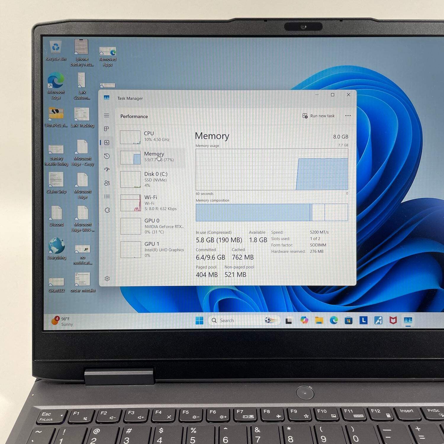 Lenovo LOQ 15 15IRH8 15.6″ i5-13420H 2.1GHz 8GB RAM 1TB SSD GeForce RTX 3050