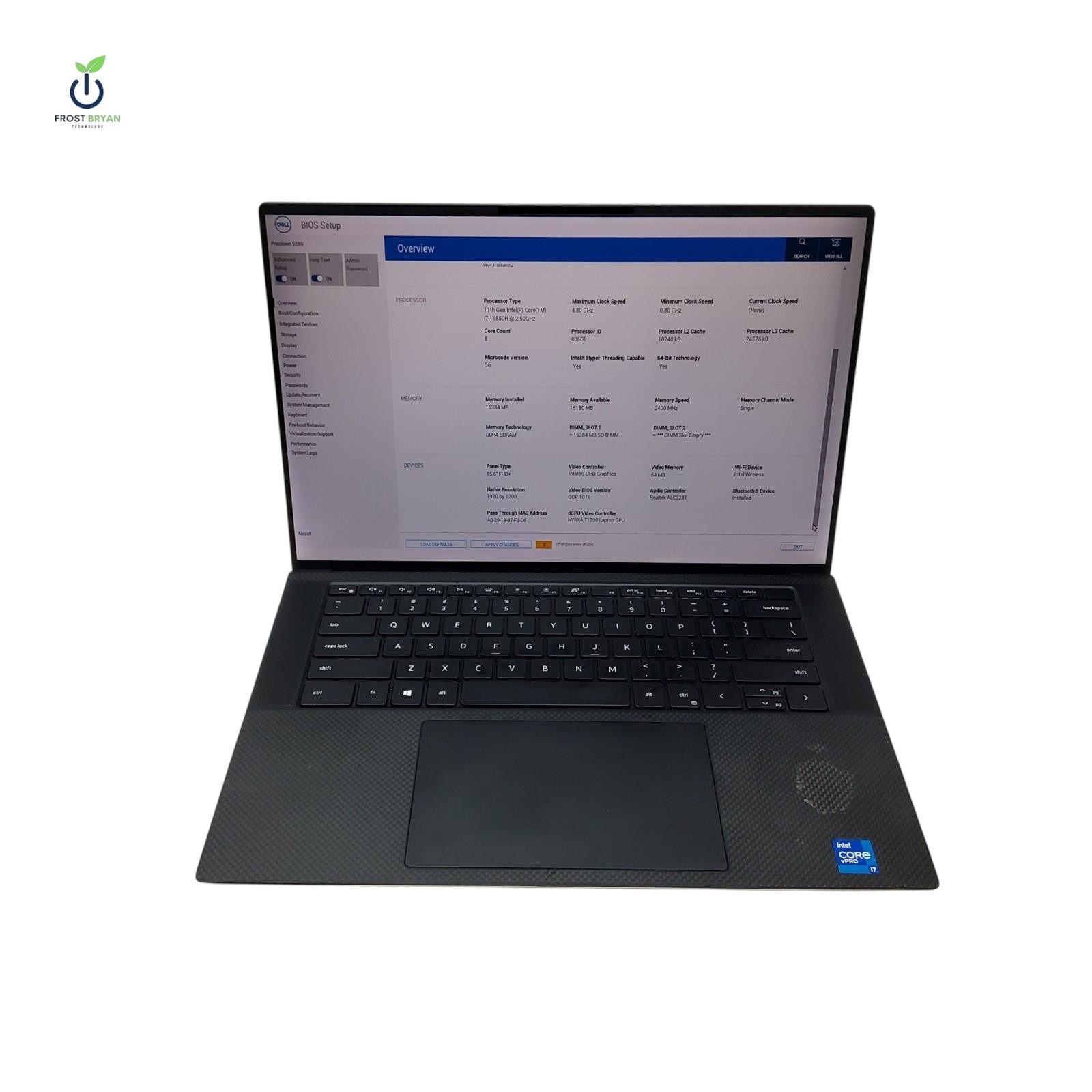 Dell Precision 5560 i7-11800H 16GB RAM 256GB SSD No OS Grade C [READ]