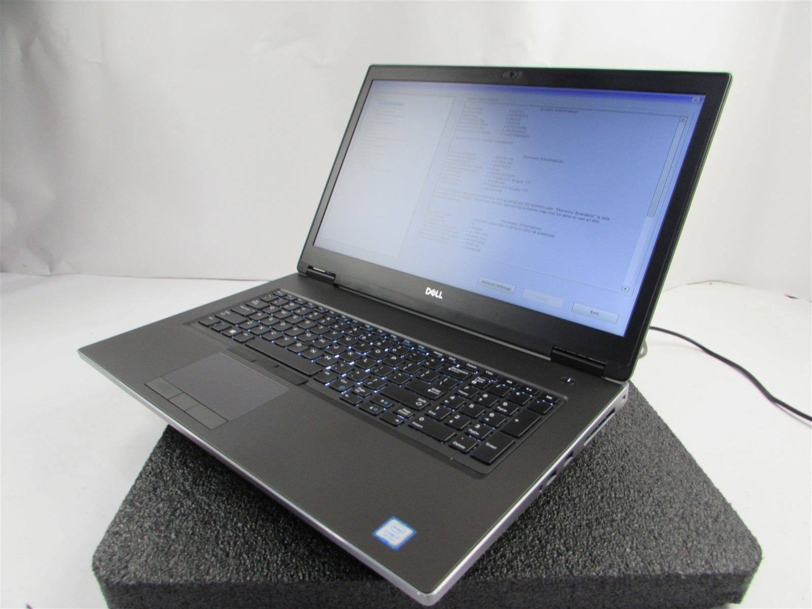 DELL PRECISION 7740 17.3″ I7-9750H NO SSD 64GB RAM NVIDIA RTX 4000 NO O.S