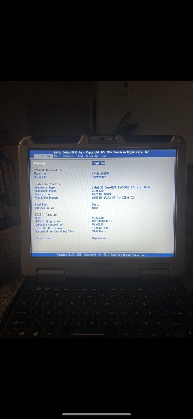 Panasonic Toughbook CF-31 MK5 Laptop
