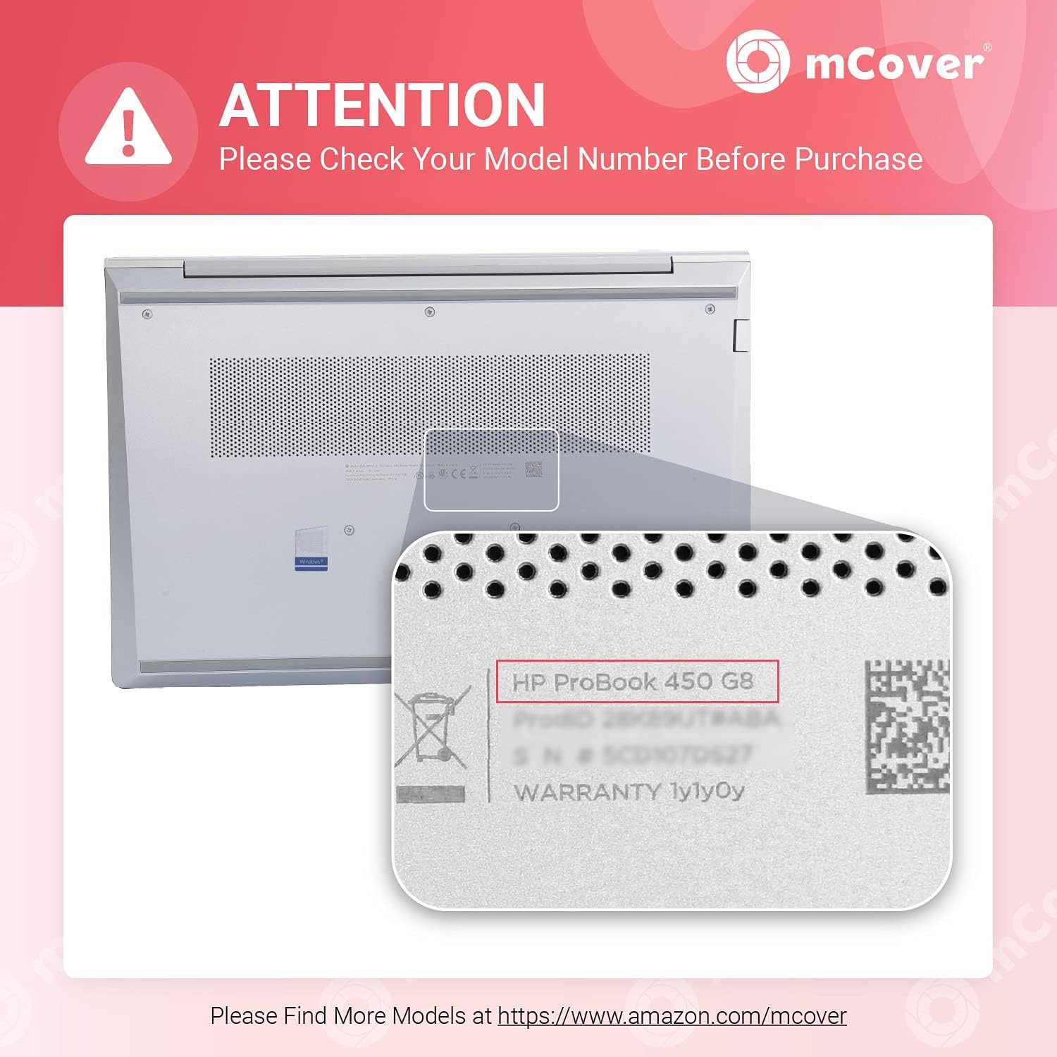 Sleeve for 15.6″ HP ProBook 450 G8 / G9 and 455 G8 / G9 Series – Pink