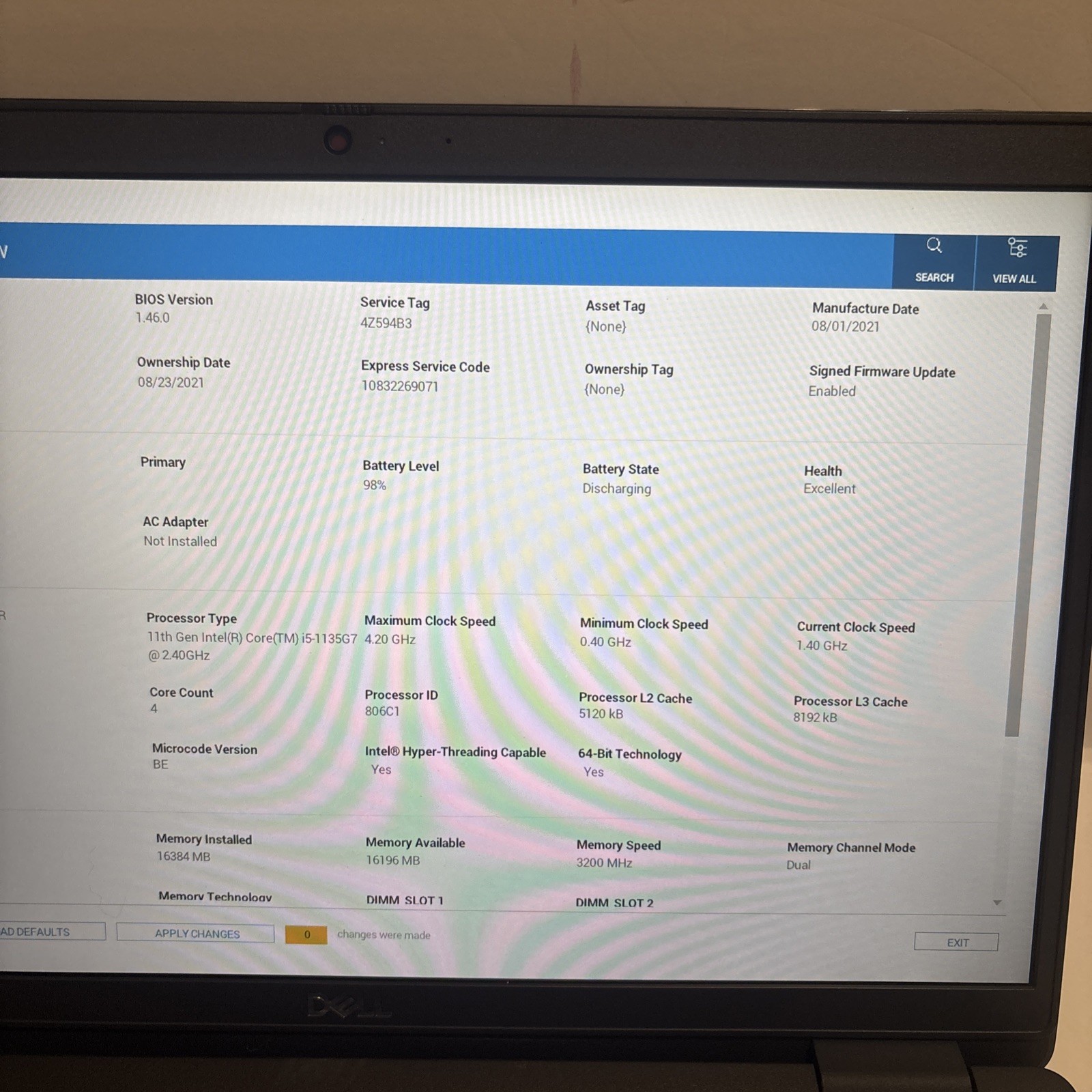 Dell Latitude 3520, i5-11th Gen, Iris XE, 16GB RAM, 256GB M.2, Win11 Pro
