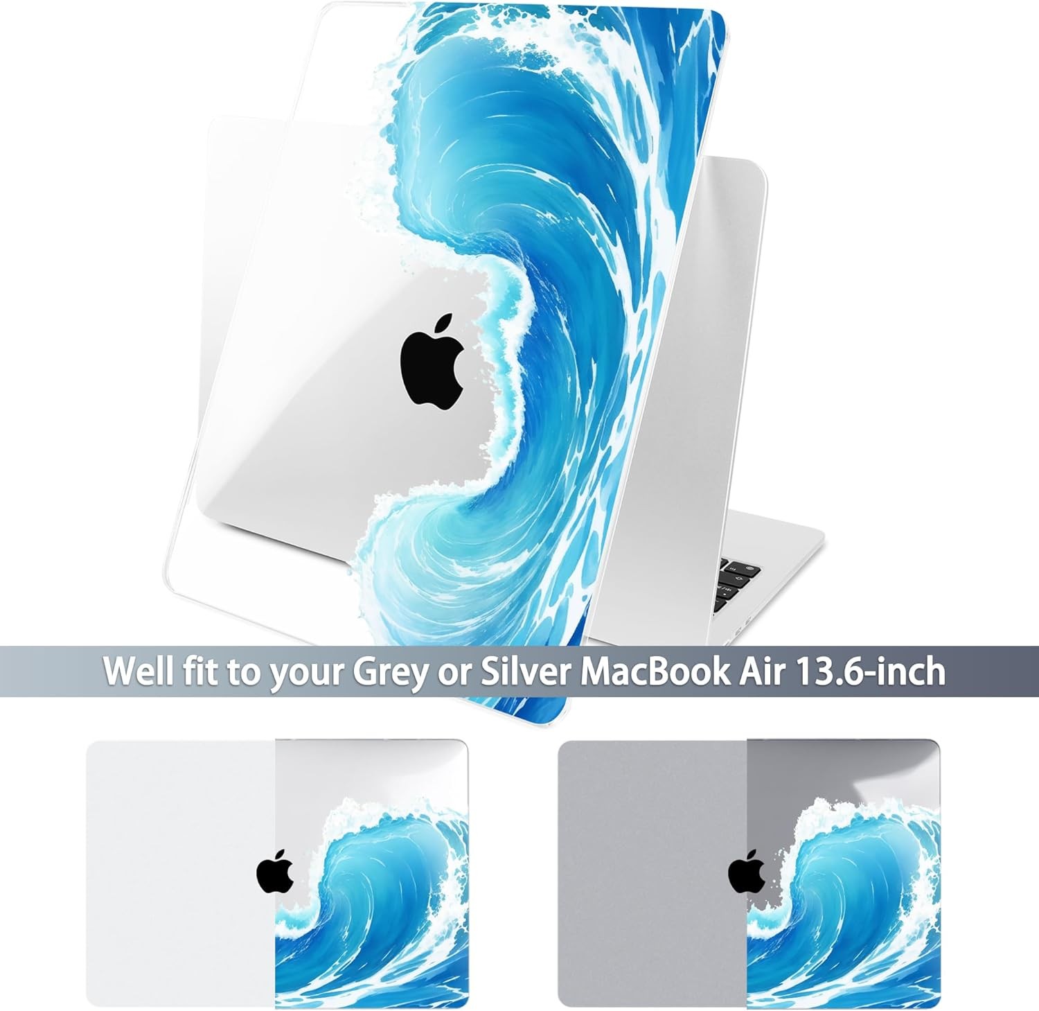 Floral Designed Protective Hardshell for New MacBook Air 13 inch 2025 M4 2024 20