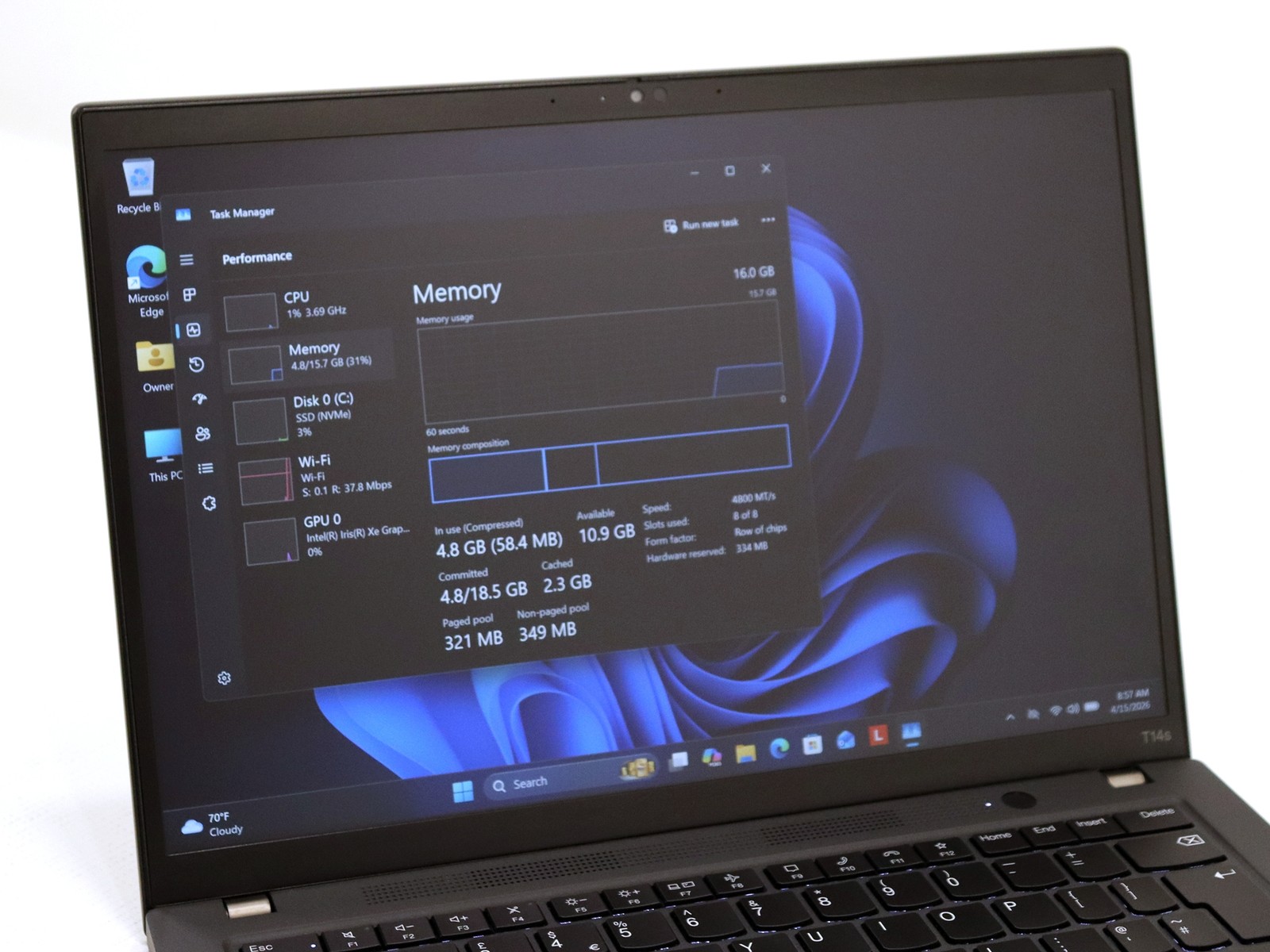 Lenovo ThinkPad T14s Gen 3 14.0″ FHD+ Intel i5-1250P 16GB 128GB NVMe W11P