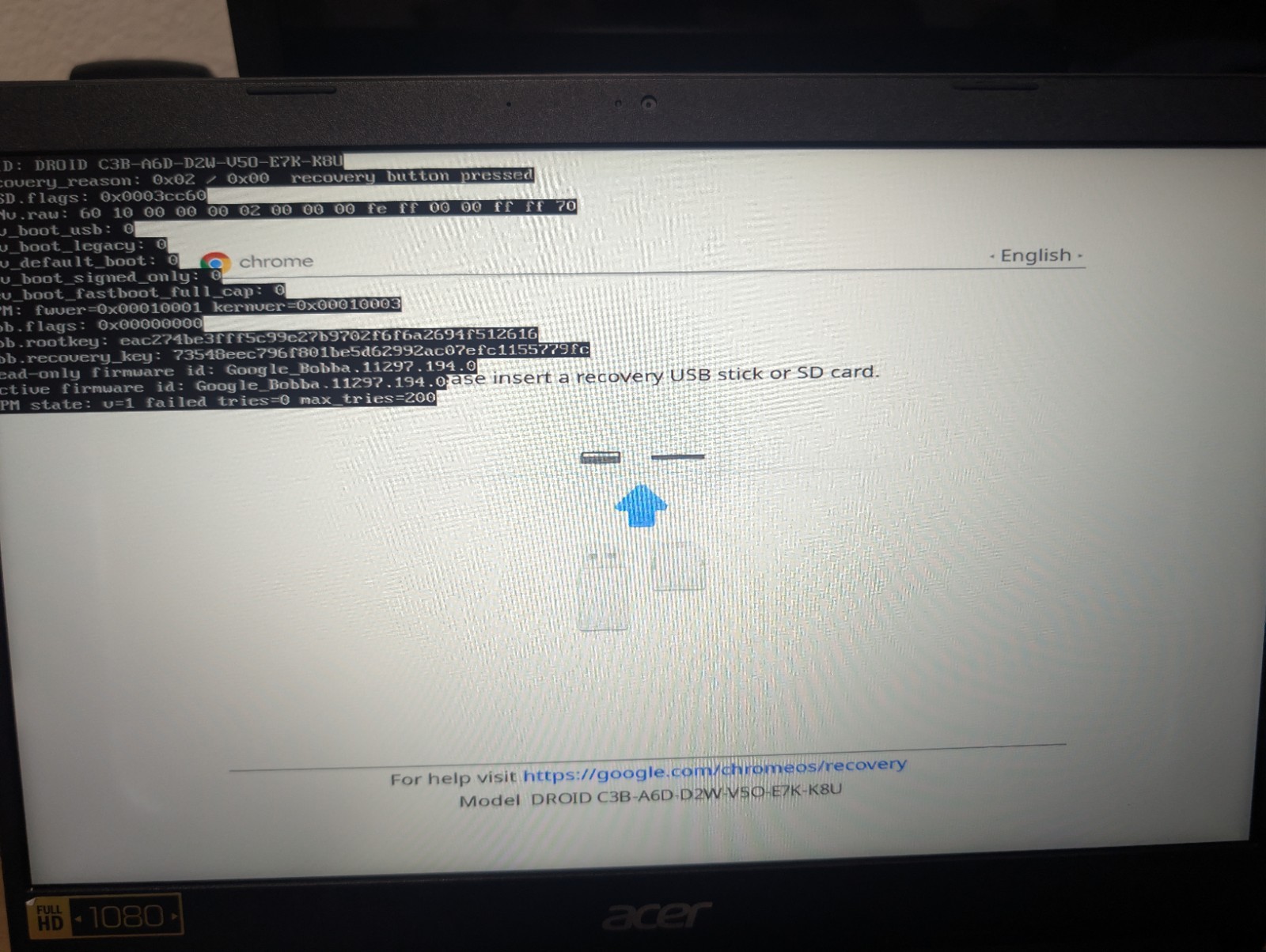Acer Chromebook C933 N19Q2 Touch Quad Core Pentium N5030 8GB 64GB 14 inch laptop