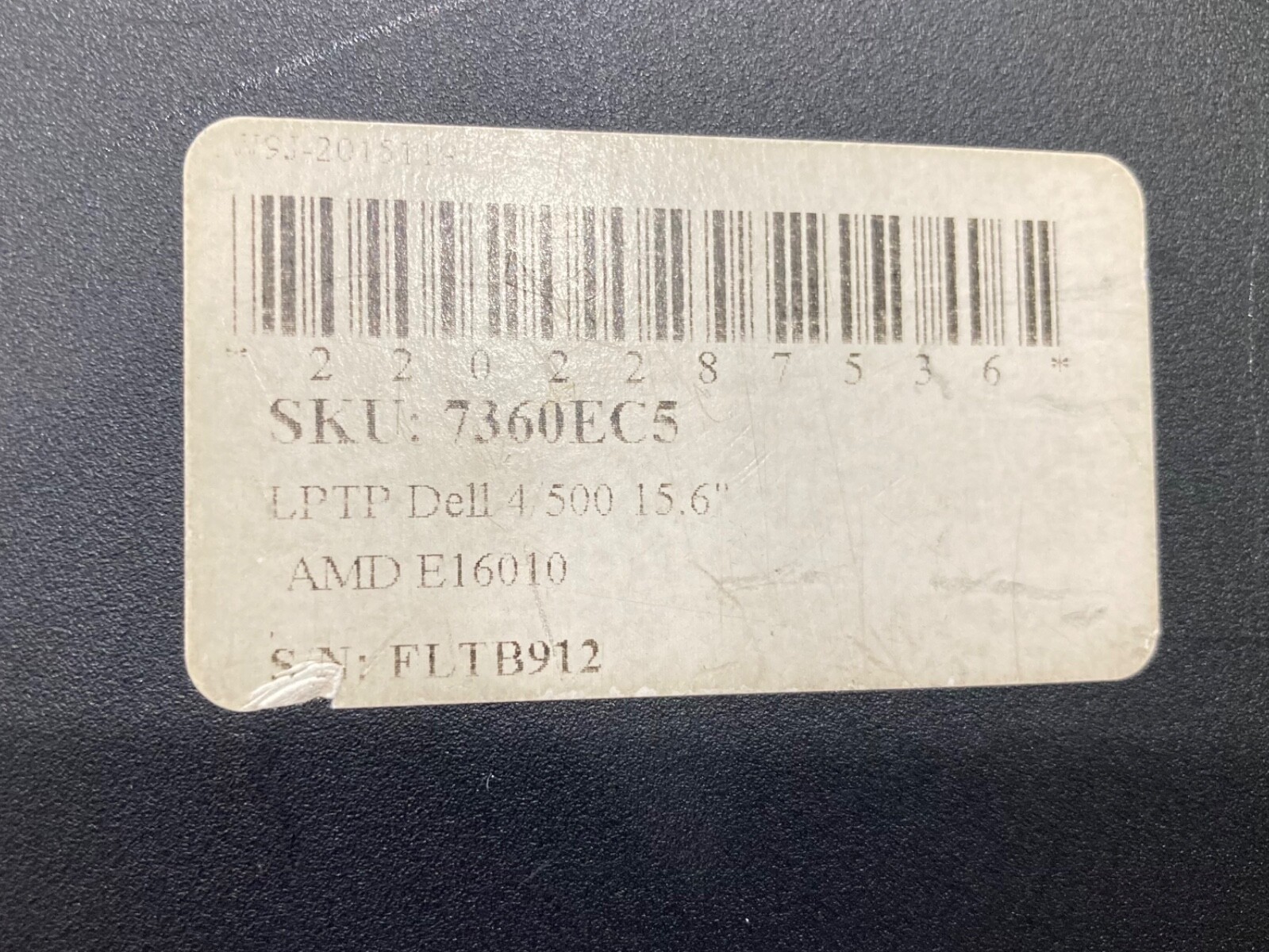 Dell 15 3000 Series Model AMD E16010