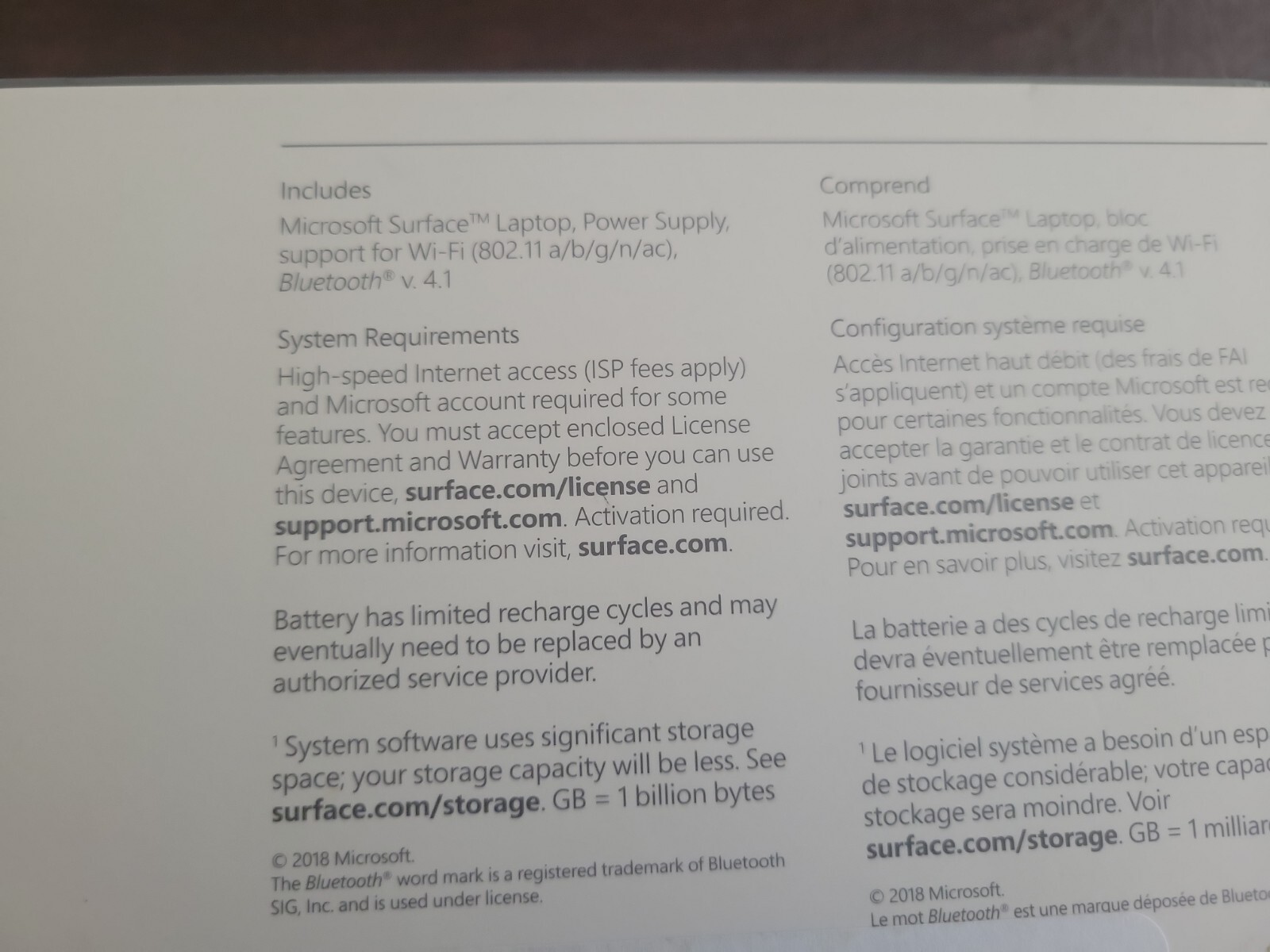 Original EMPTY BOX ONLY – Microsoft Surface Laptop