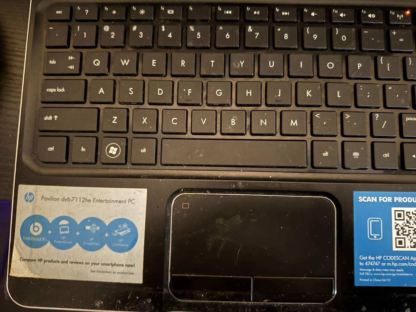 hp pavilion dv6-7112he Beats Addition