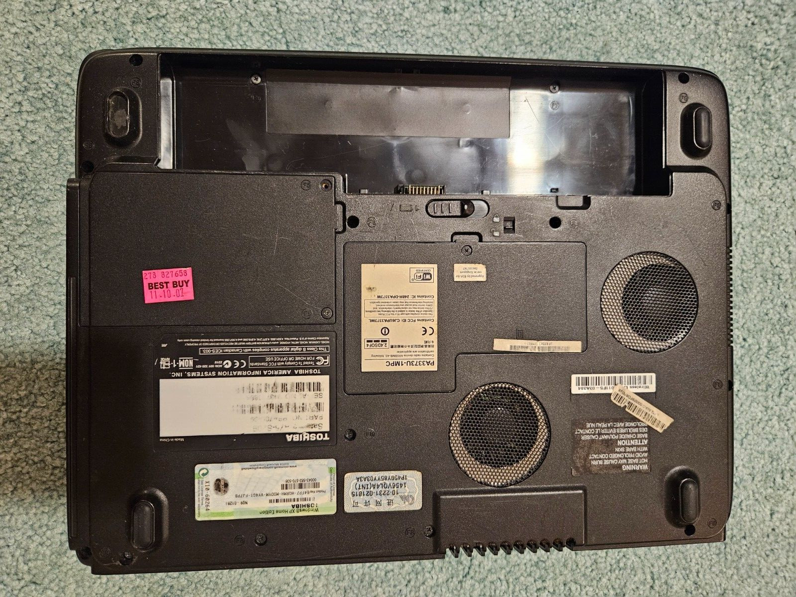 Toshiba Satellite A75-209 Laptop! Untested! ATI Radeon Mobility 9000 Graphics!