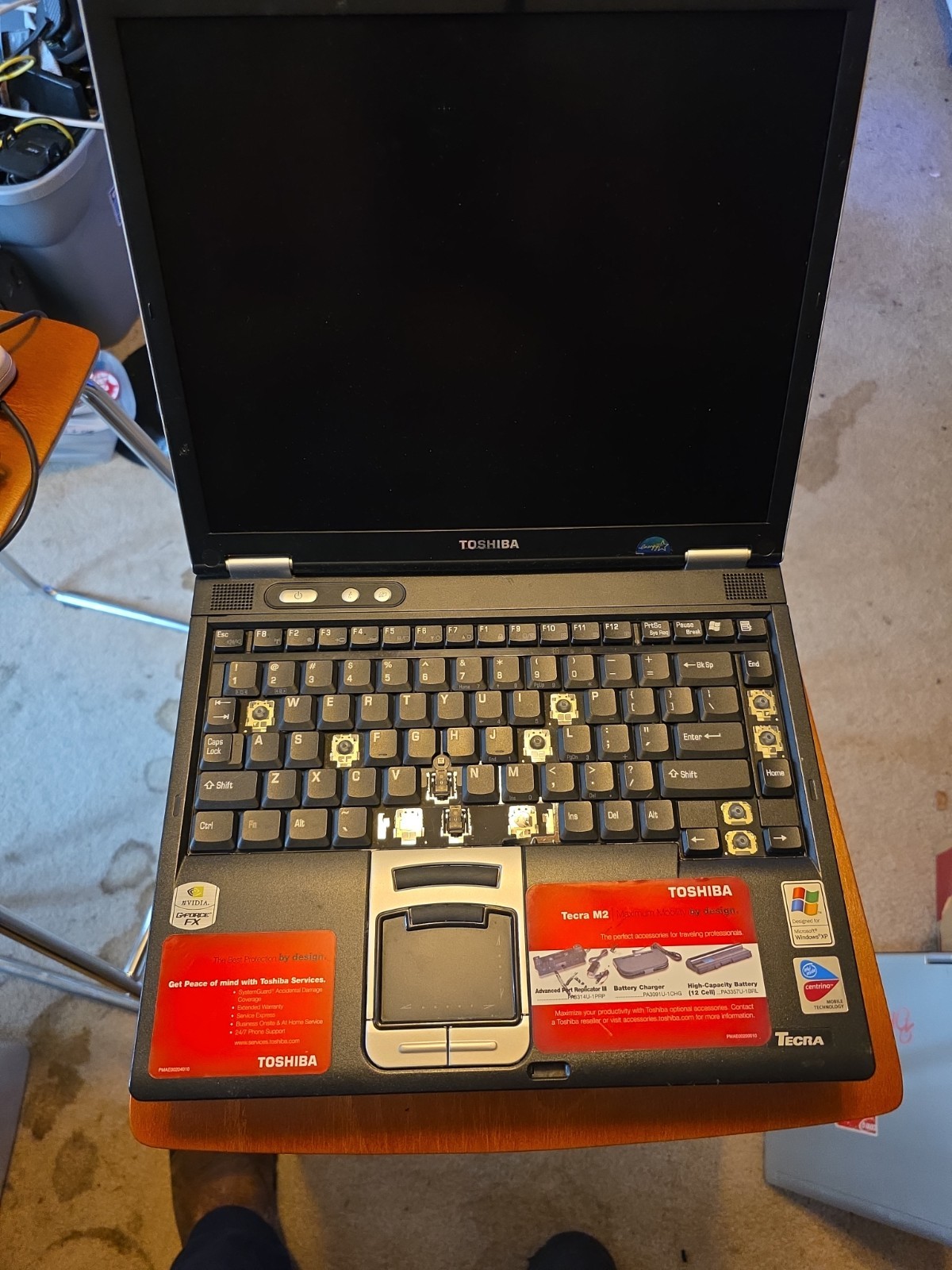 Vintage Toshiba Tecra M2 PTM20U Laptop – For Parts – *READ Set Of 4