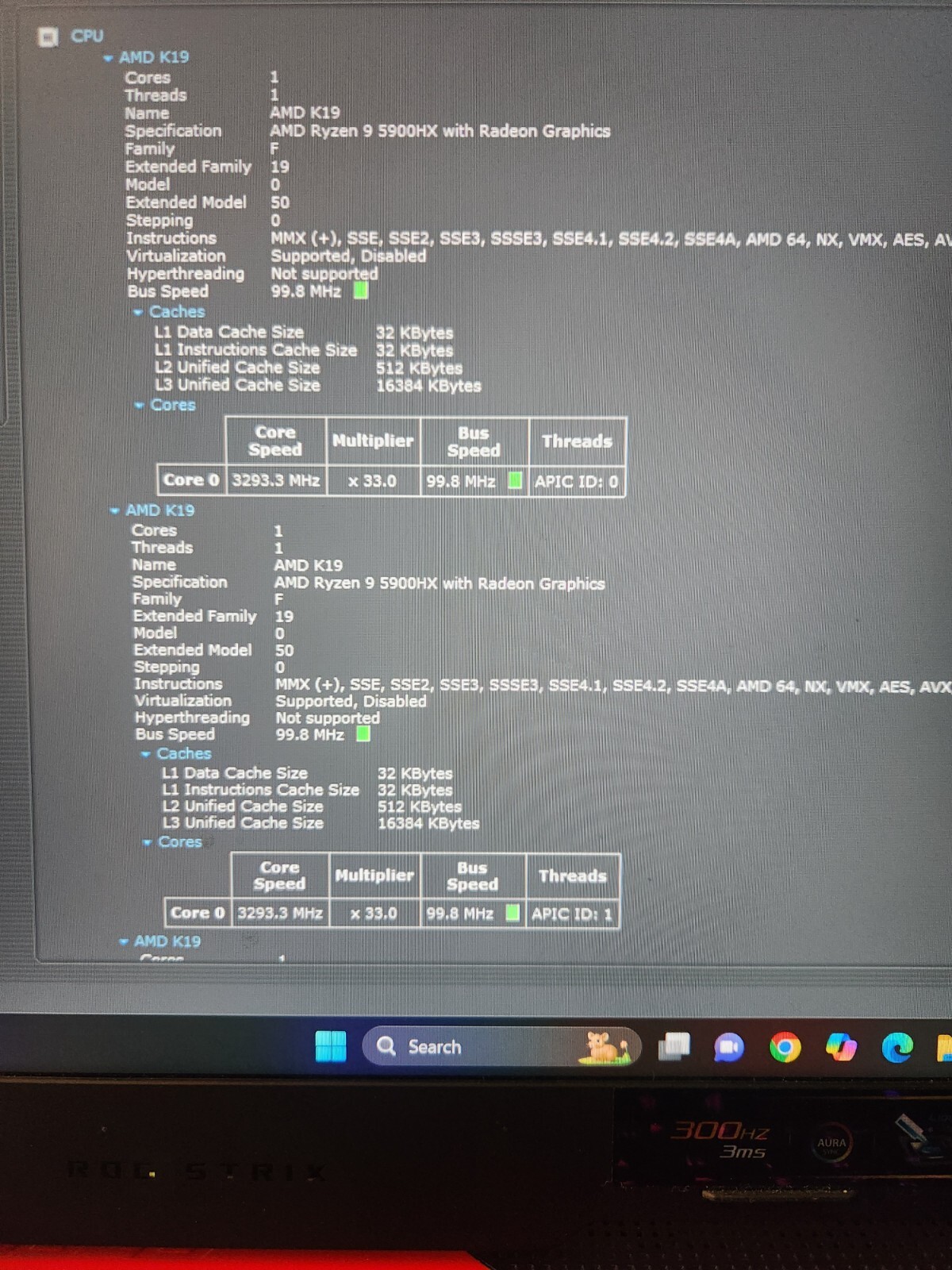 2021 ASUS ROG STRIX G15 15.6” (AMD Ryzen 9 5900HX RTX 3070 16GB RAM 1 TB SSD)