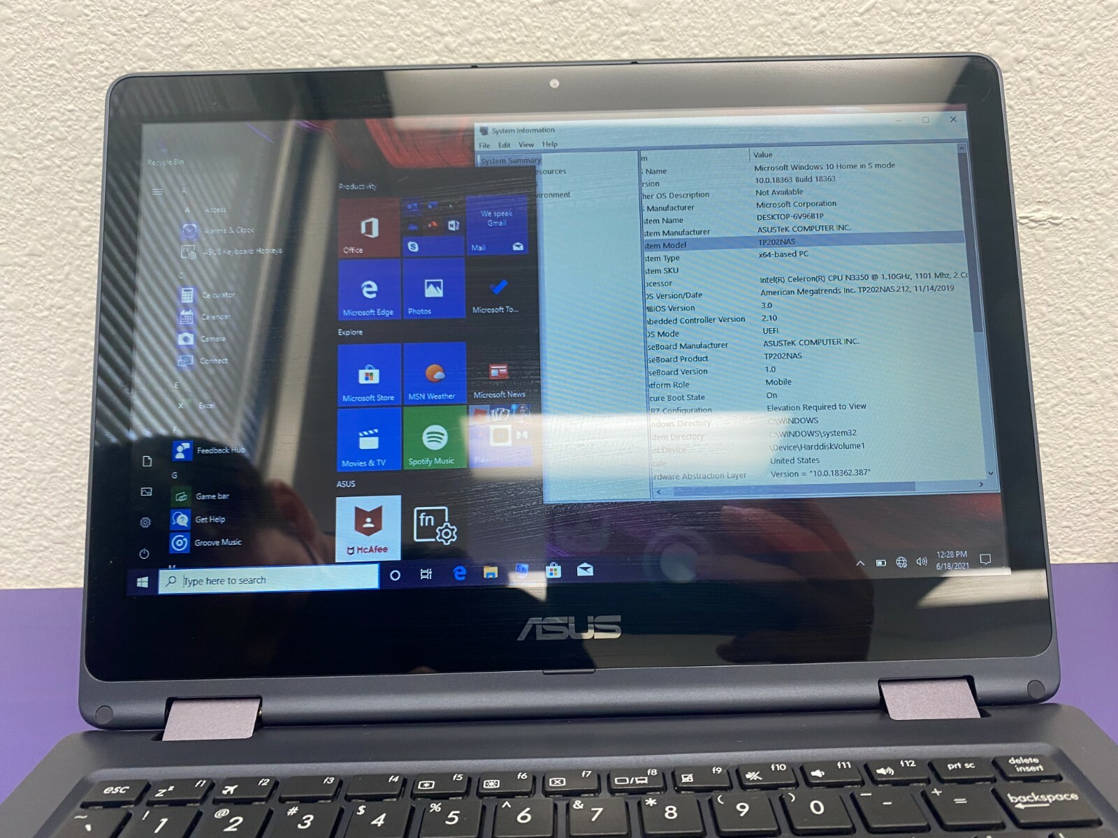 ASUS VivoBook Flip Thin and Light 2-in-1 11.6” Touchscreen 4GB 64GB