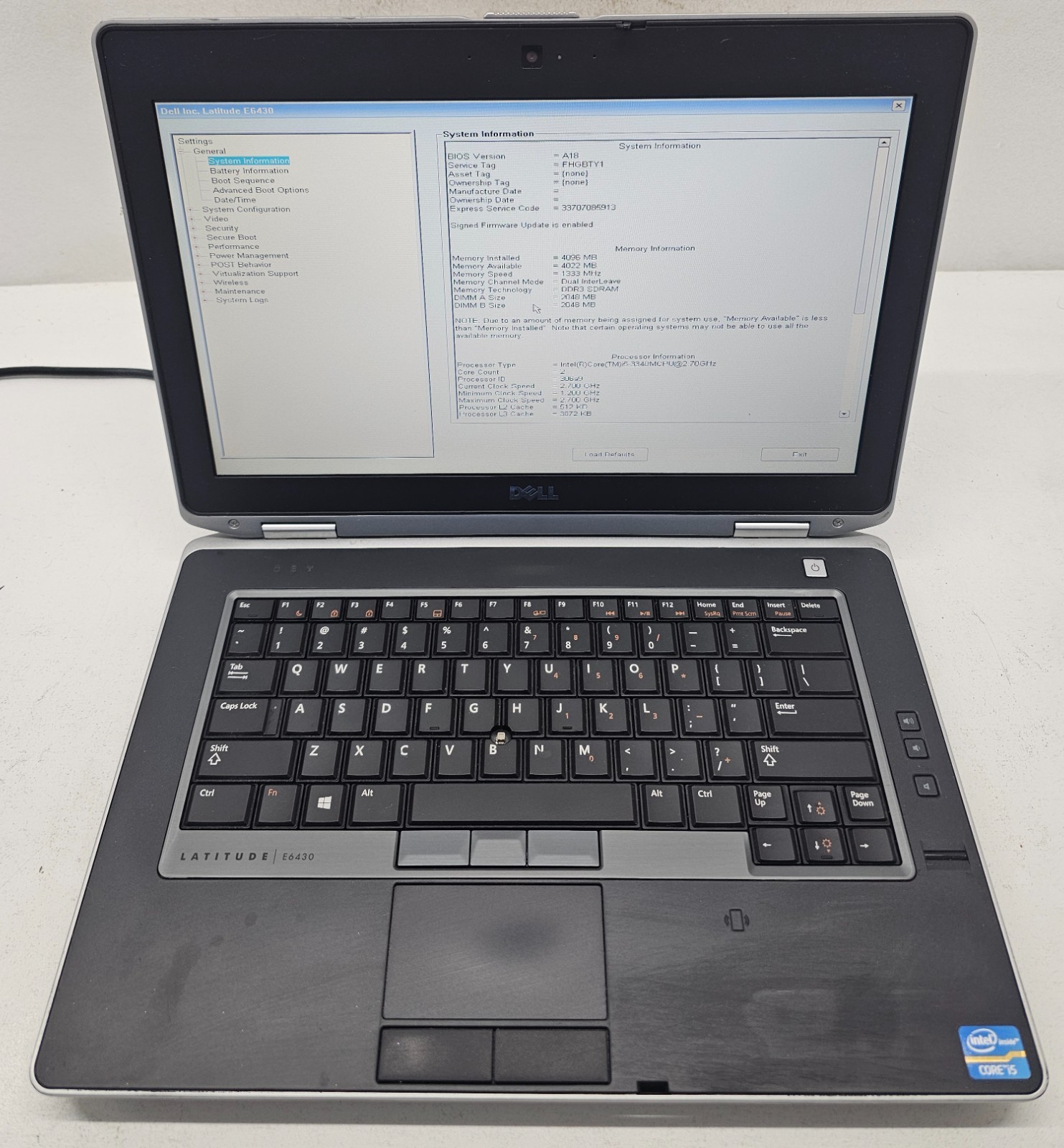 Dell Latitude E6430 14″ Laptop Intel Core i5-3340M 4GB Ram NO HD/OS/BATT (FL)