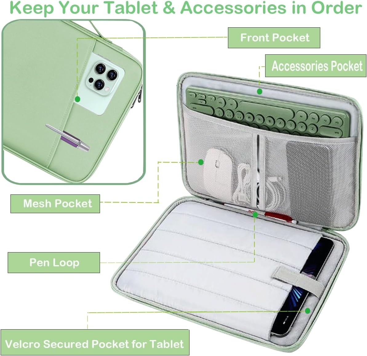 11.6-12.4 Inch Laptop Tablet Sleeve Bag for Samsung Galaxy Tab S10+ S9+ Plus FE+