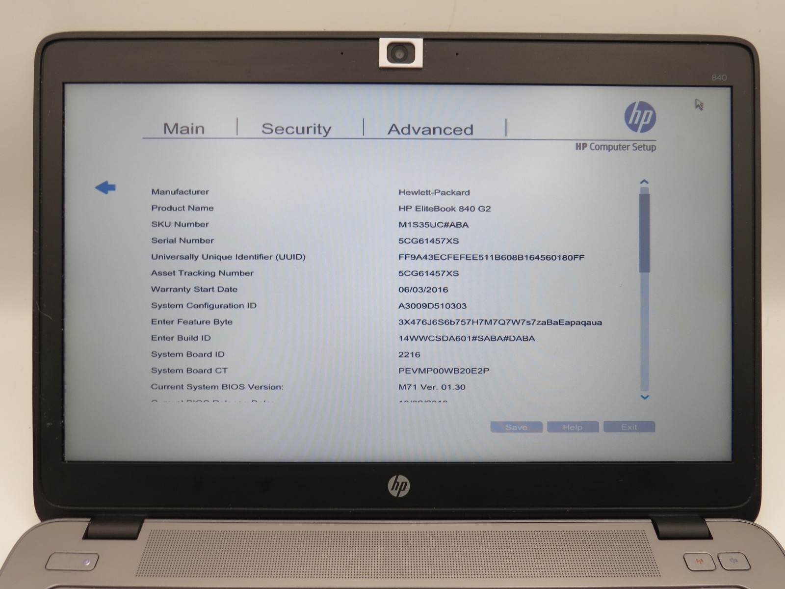 HP Elitebook 840 G2 | i5-5300U @ 2.3 | 8GB DDR3 | 465GB SSD | 14″ | No OS