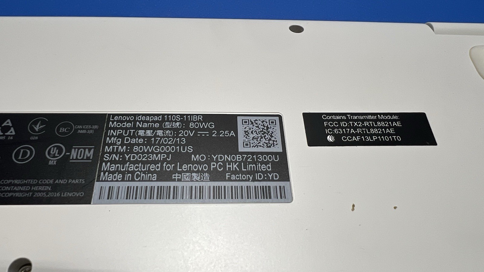 Lenovo IdeaPad 110S-11IBR 11.6” – Celeron N3060, 2GB RAM, 32GB eMMC, Win10