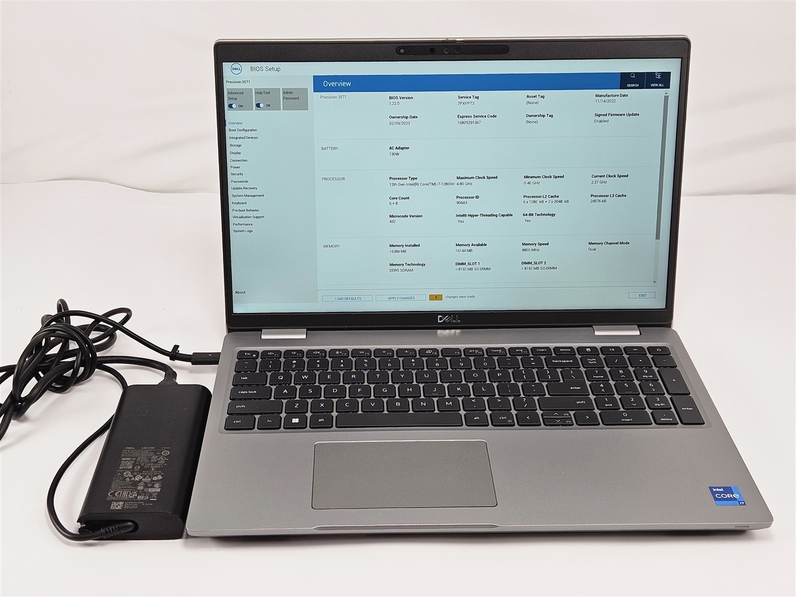 Dell Precision 3571 i7-12800H 16GB 512GB SSD 15.6″ HDMI 2.0 Thunderbolt 4