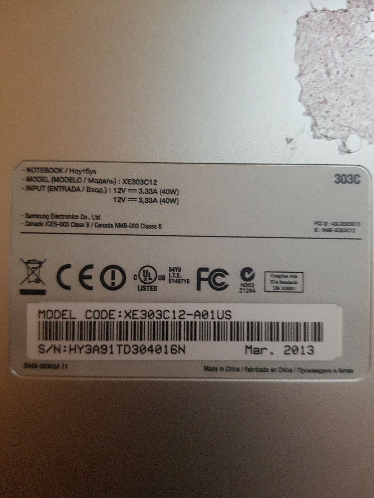 Samsung Exynos Chromebook 11.6″ 16GB 1.7GHz Bluetooth XE303C12