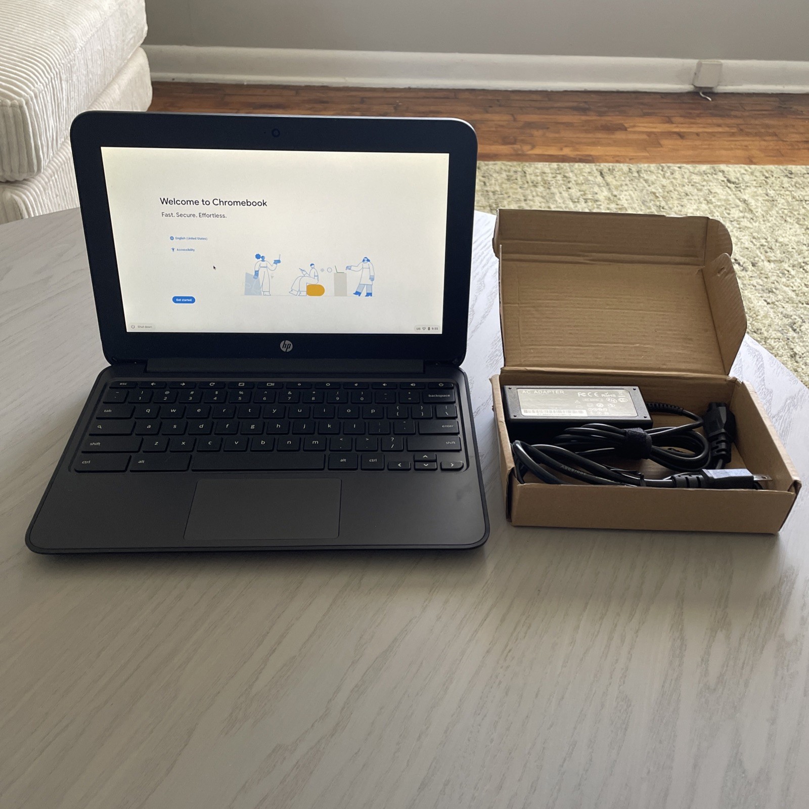 HP Chromebook 11 G4 11.6″ 4GB 16GB SSD Celeron N2840 2.16GHz w Power Adapt (D113