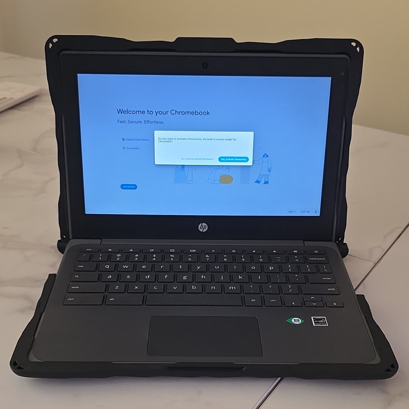​HP Chromebook 11A G8 EE – GOOD Condition-Includes Gumdrop Case-FOR PARTS/LOCKED