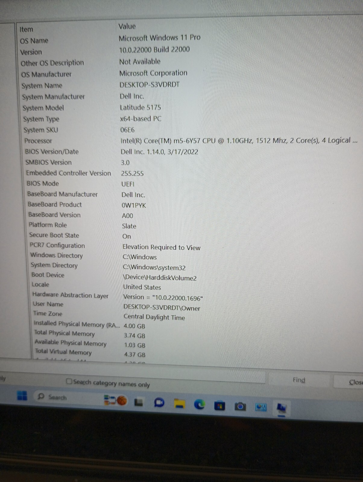 6071Latitude 5175w/charger.m5-6Y57.4GB.128GB SSD.10.6″FHD Touch.KB/Touchpad.Nice