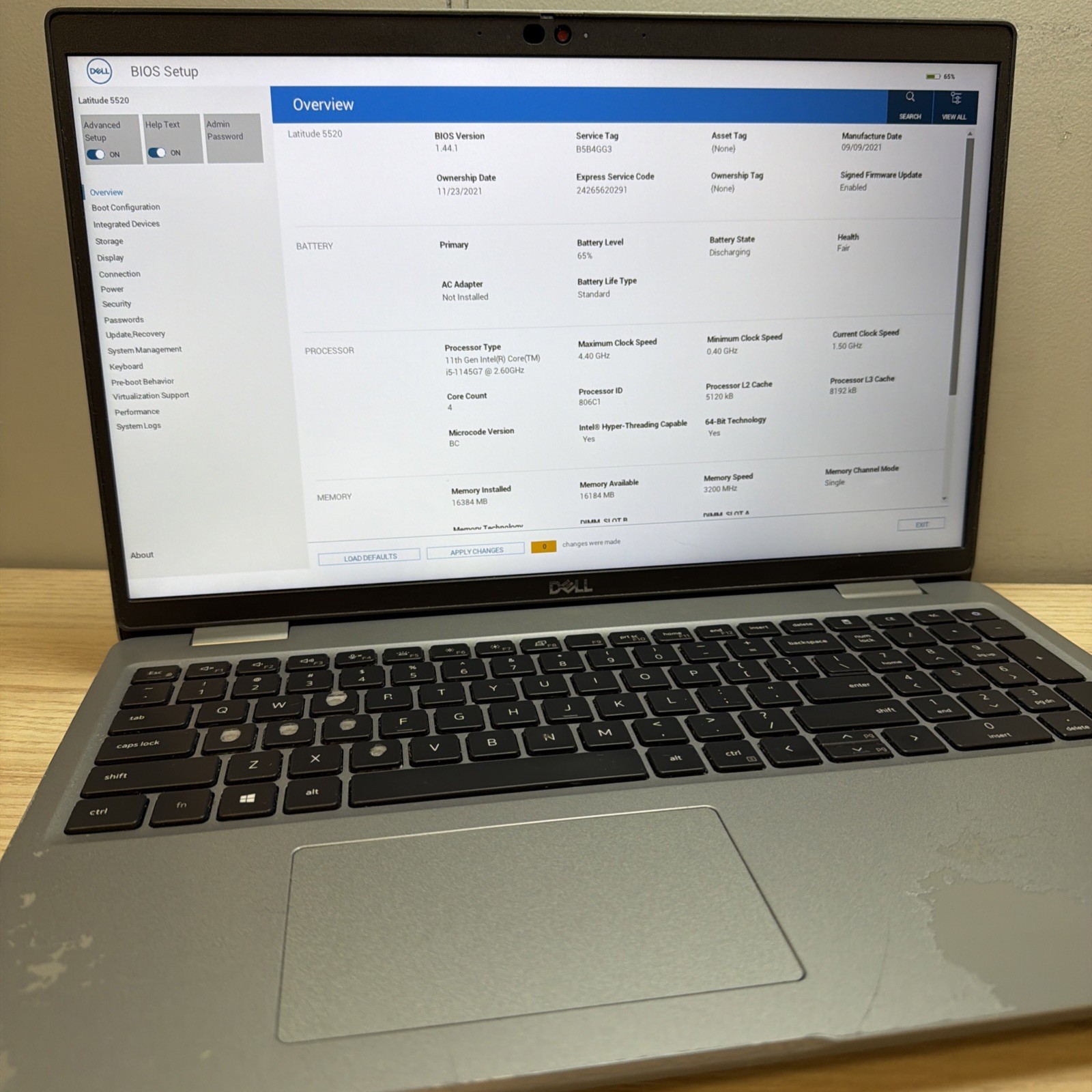 Dell Latitude 5520 i5-1145G7 16GB 512GB SSD 15″ FHD Win11 Fair