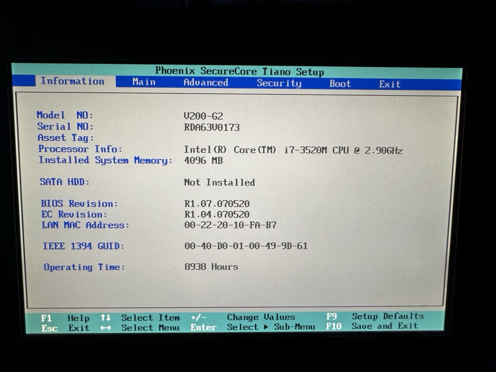 95-99% Life left Getac V200-G2 Laptop i7-3520M 4GB RAM WIFI Touchscreen Wwan